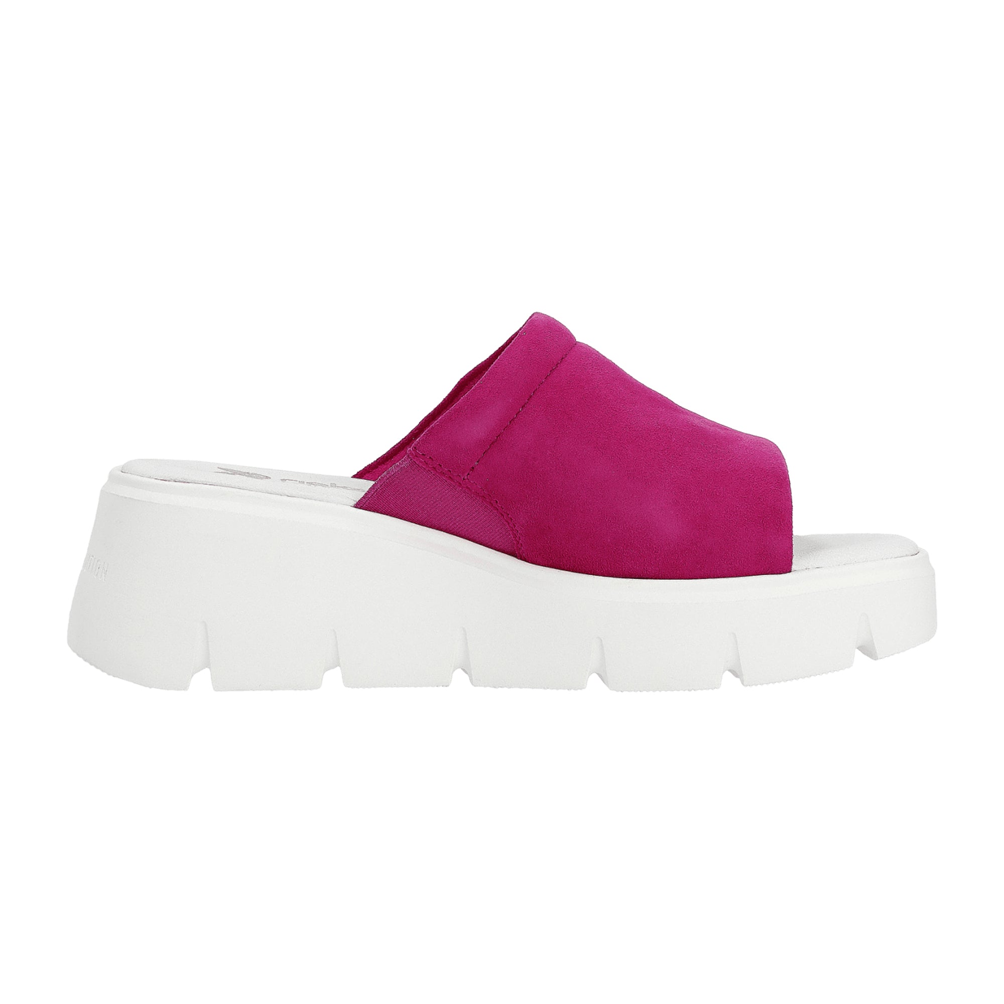 Rieker W155131 Women's Pink Leather Wedge Heel Shoes