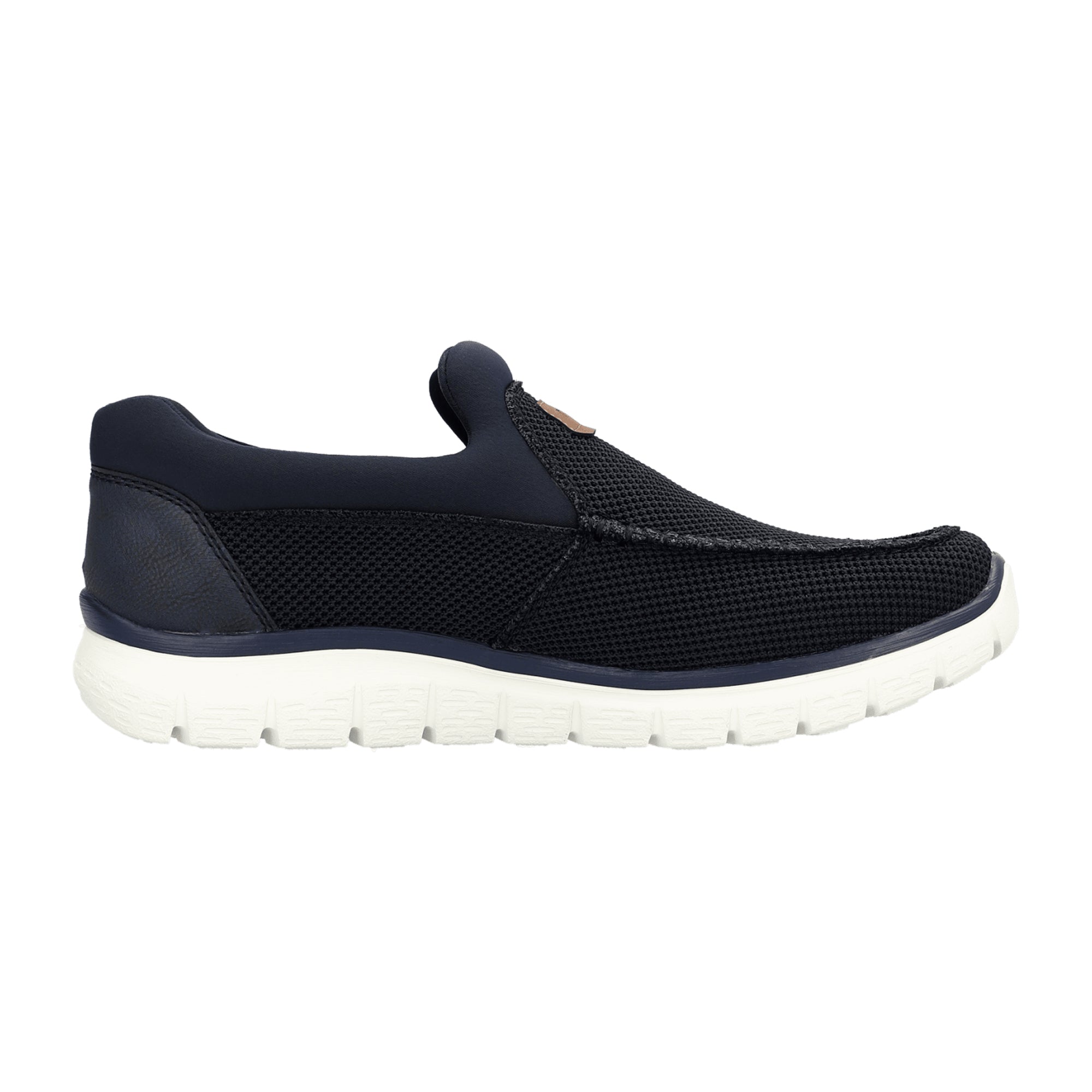 Rieker Men's Blue Slip-On Casual Shoes Textile Upper Normal Width