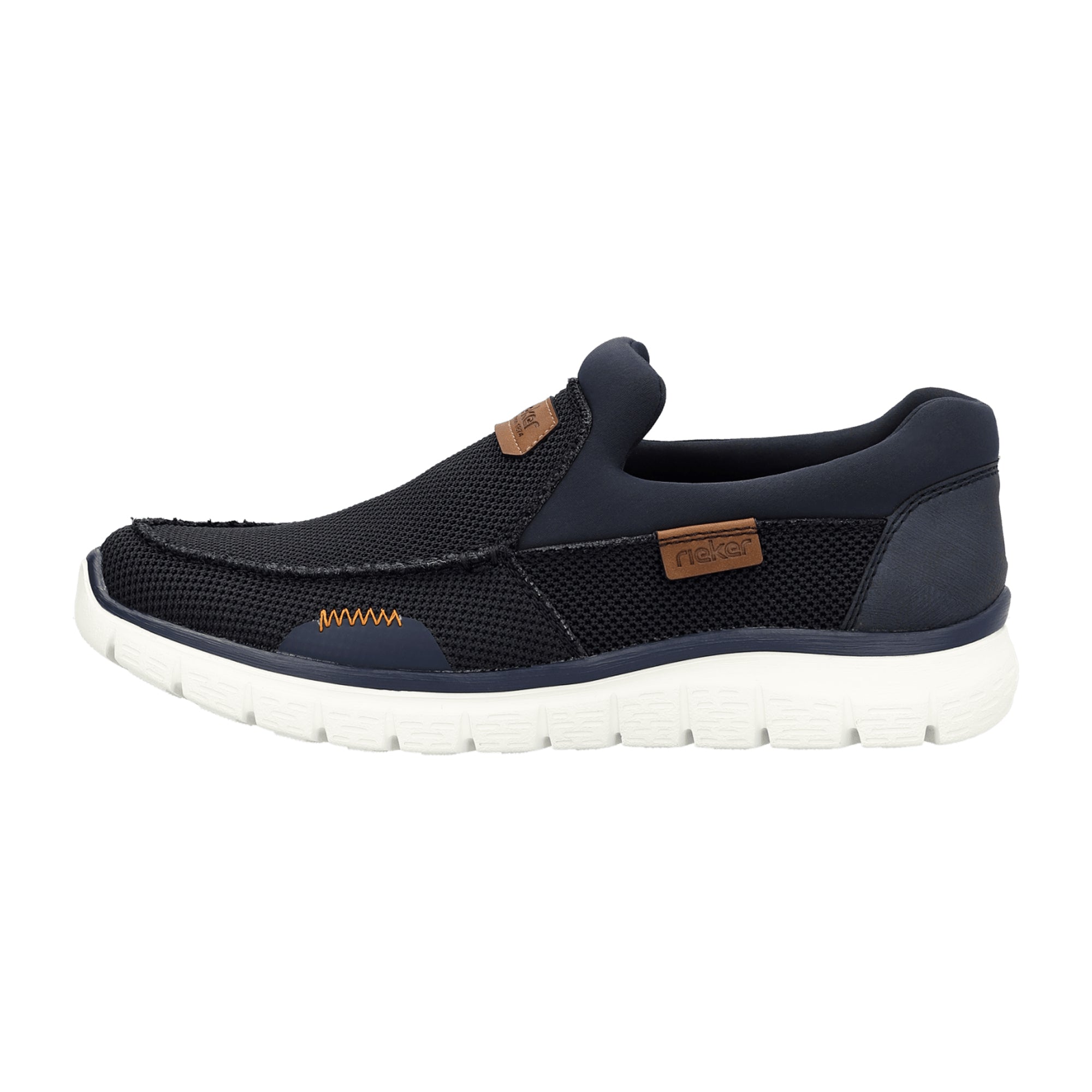 Rieker Men's Blue Slip-On Casual Shoes Textile Upper Normal Width