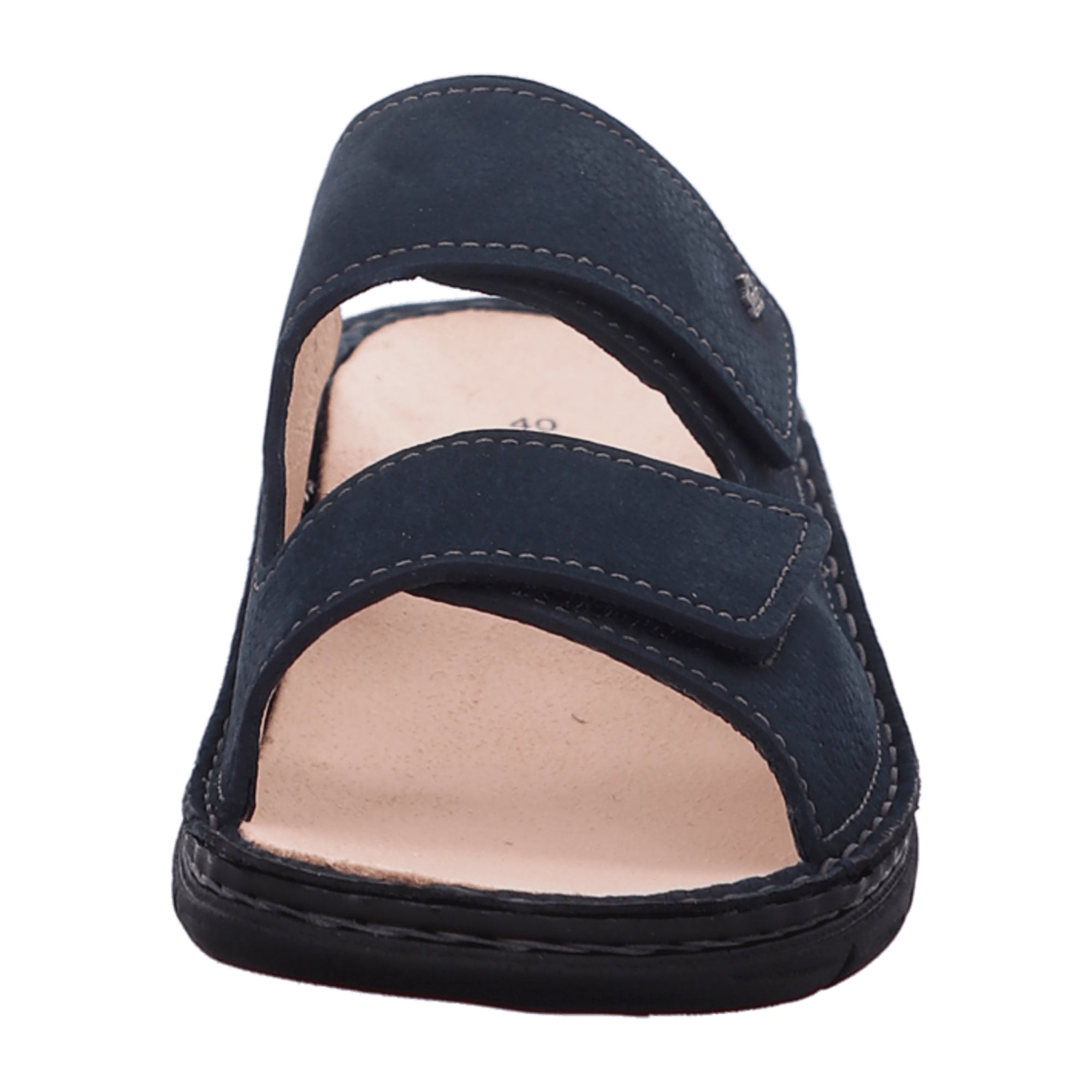 Finn Comfort Rab Matine Men's Sandals - Dark Blue Comfort Slides with Leather Upper and Replaceable Insole