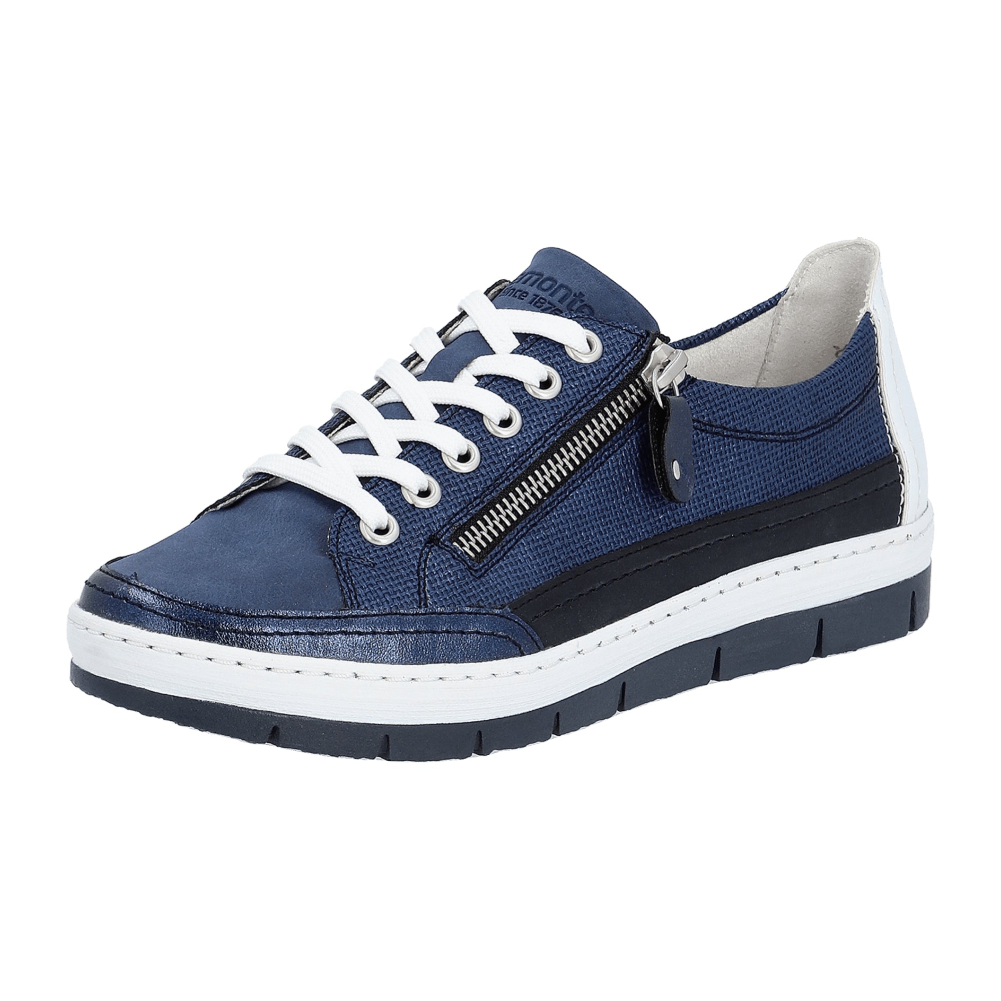 Remonte Women's Casual Blue Shoes Comfortable Synthetic Leather Flat Sole - Bartel-Shop