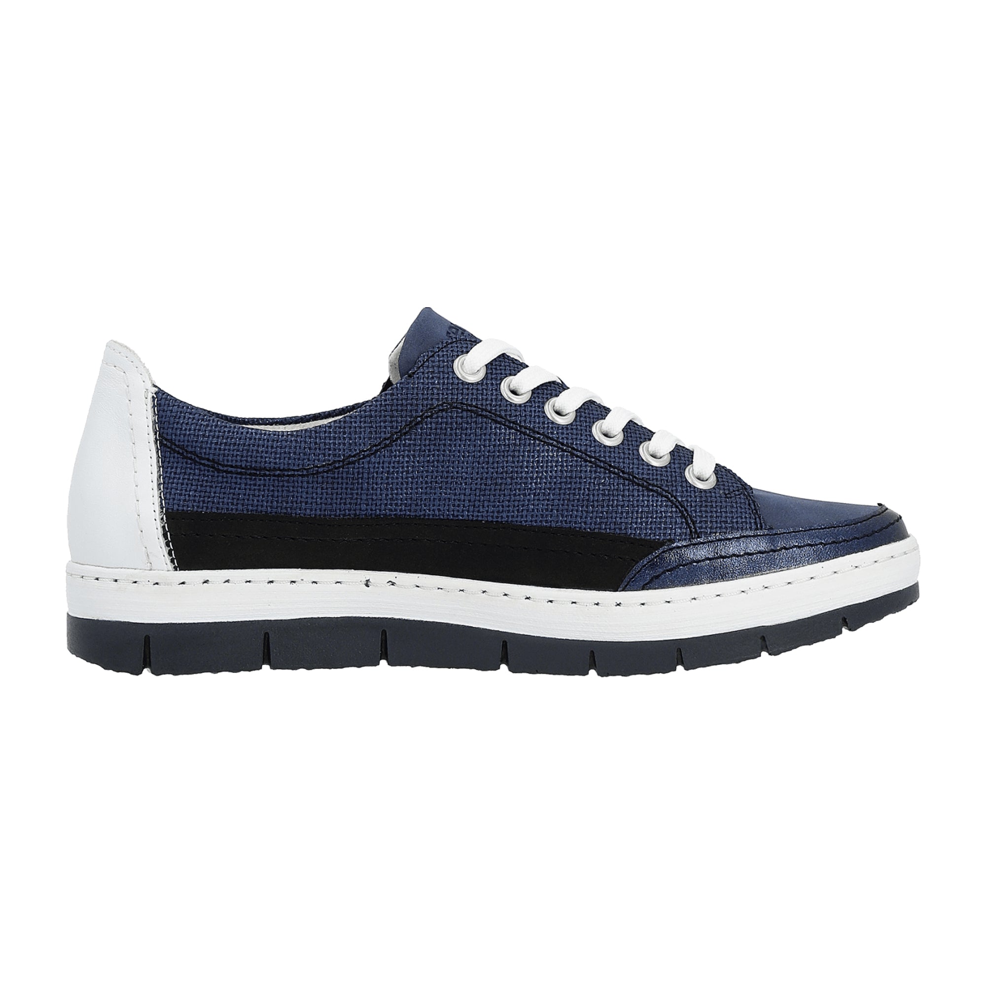 Remonte Women's Casual Blue Shoes Comfortable Synthetic Leather Flat Sole - Bartel-Shop