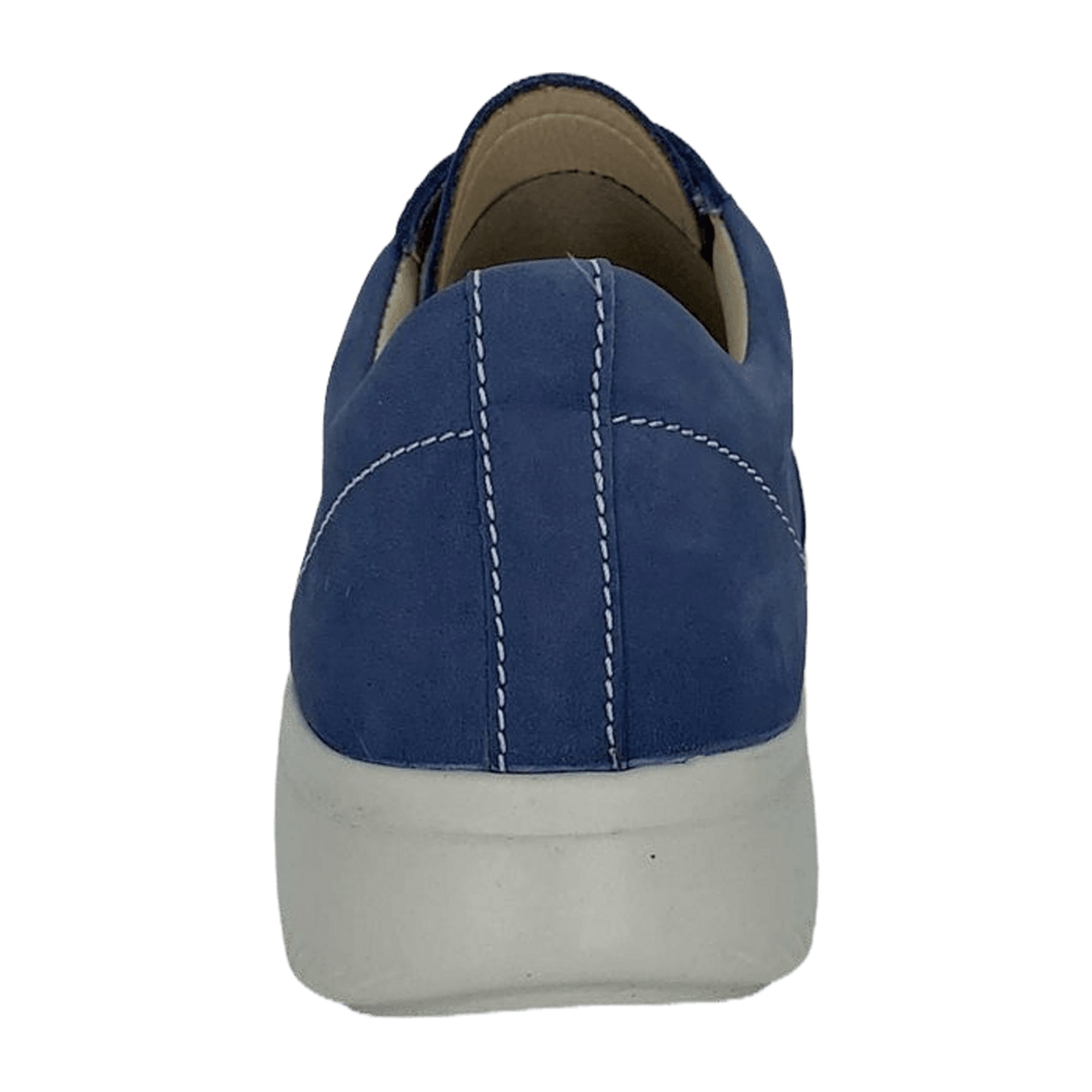 Finn Comfort Fataga Women's Sneakers, Blue Electro Nubuck Leather, Comfortable Lace-up Shoes with Cork Footbed