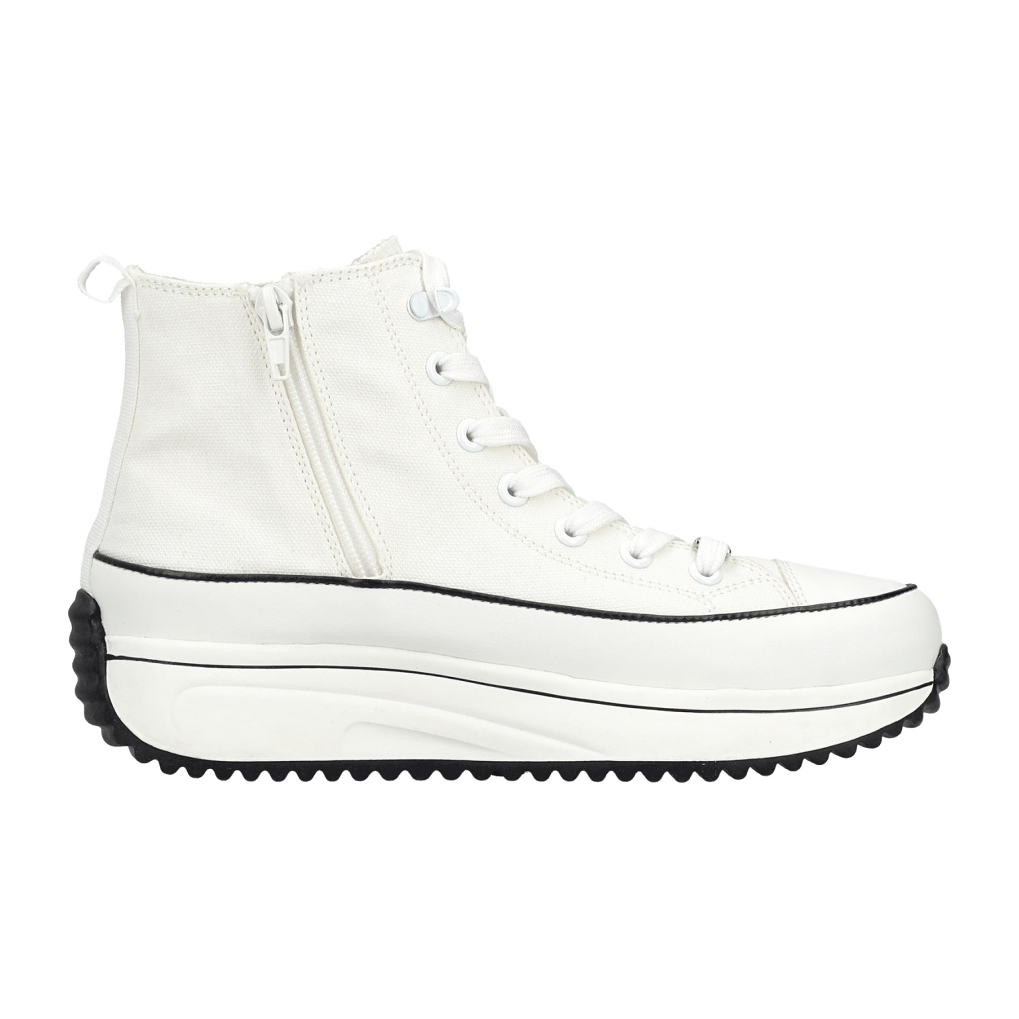 Rieker Women's White Lace-Up Shoes with Removable Insole