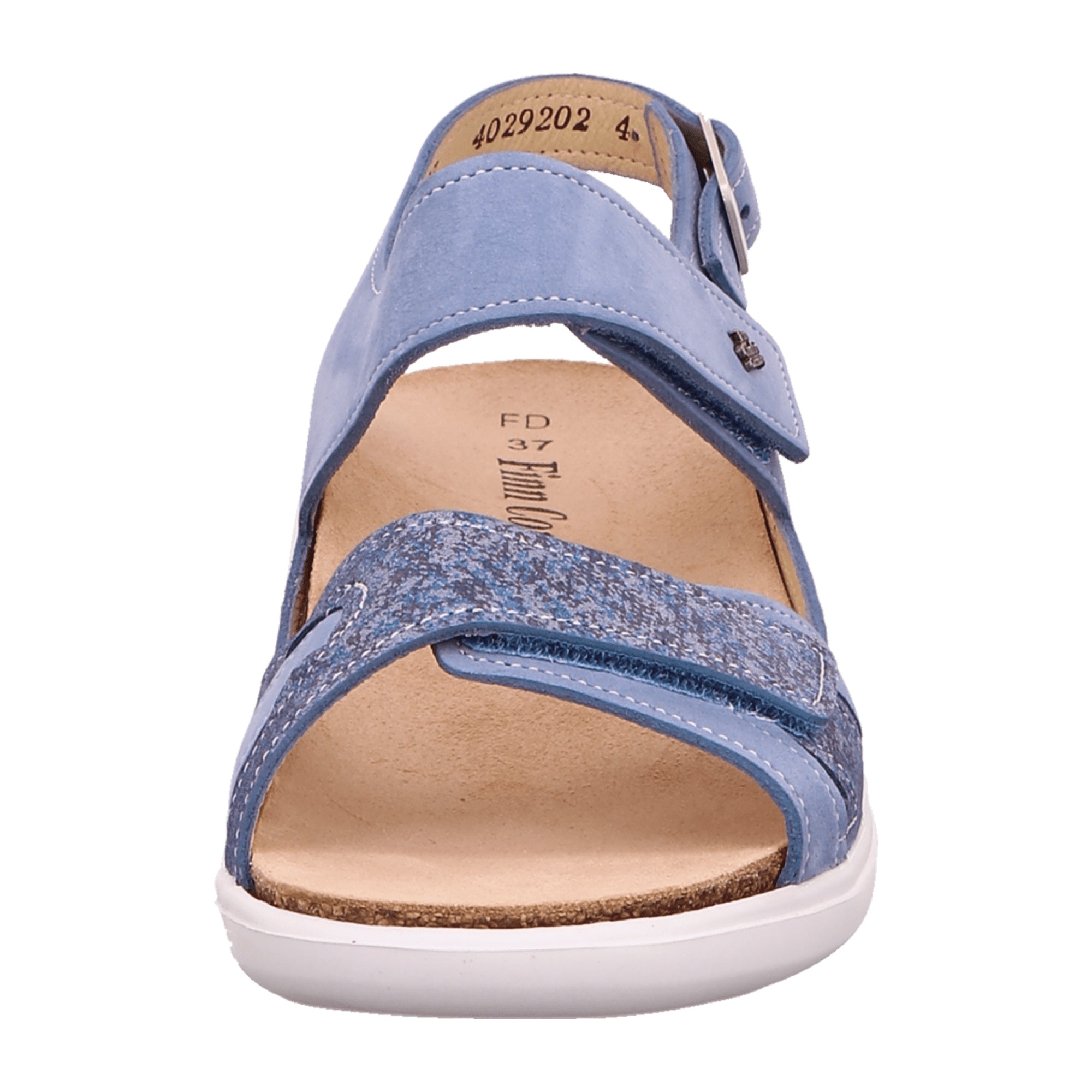 Finn Comfort Nadi Women's Comfort Sandals - Blue/Jeans Style, Removable Leather Insole