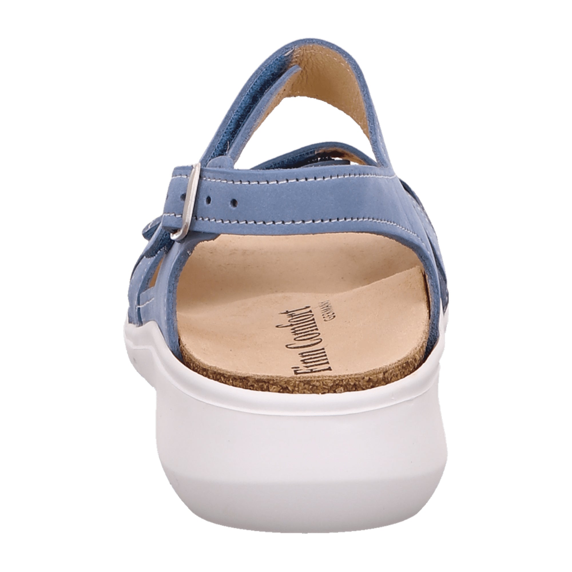 Finn Comfort Nadi Women's Comfort Sandals - Blue/Jeans Style, Removable Leather Insole