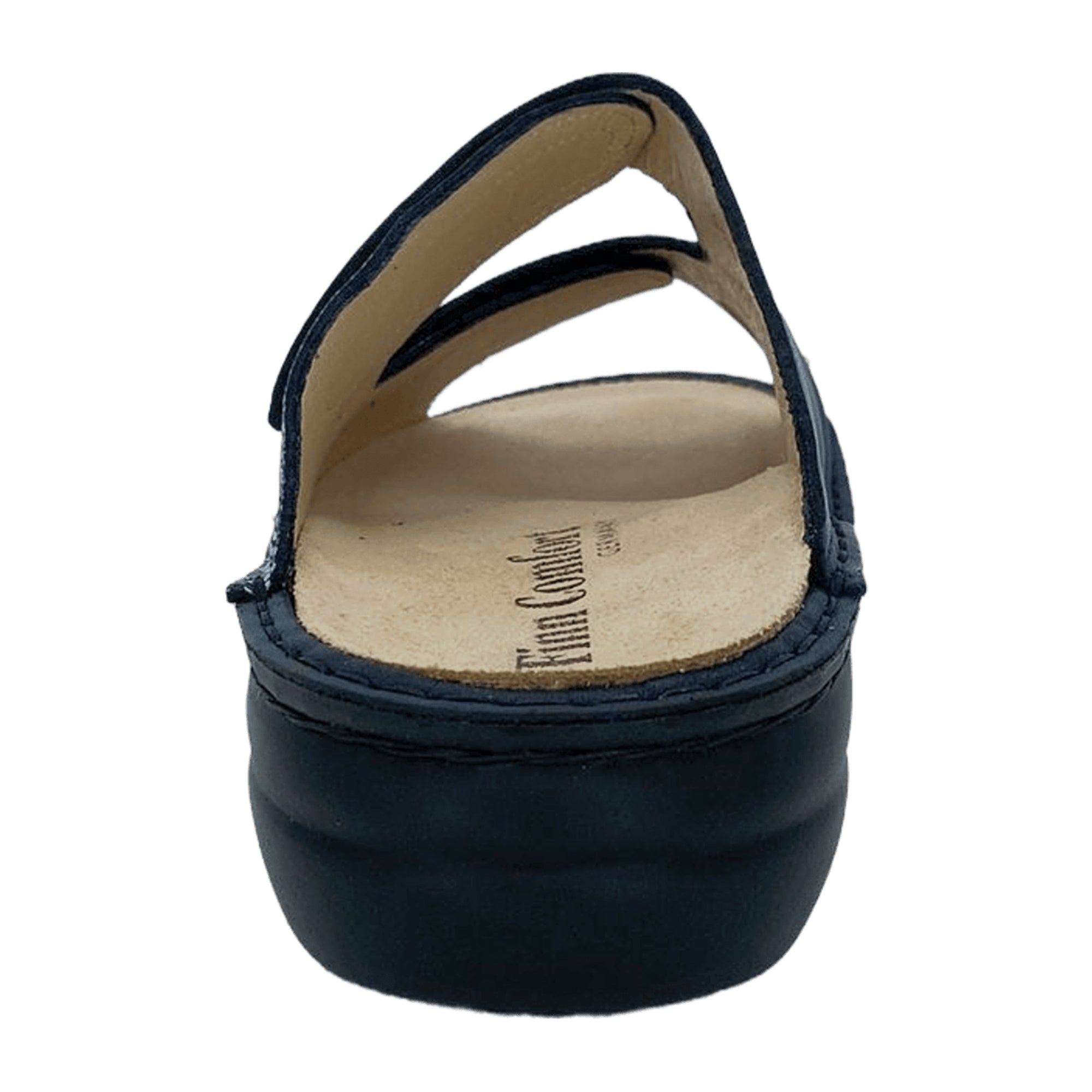 Finn Comfort Zeno Women's Comfort Sandal - Blue/Atlantic/Marine - Orthopedic Leather Slip-ons for Women with Stretch Insert for Hallux Valgus