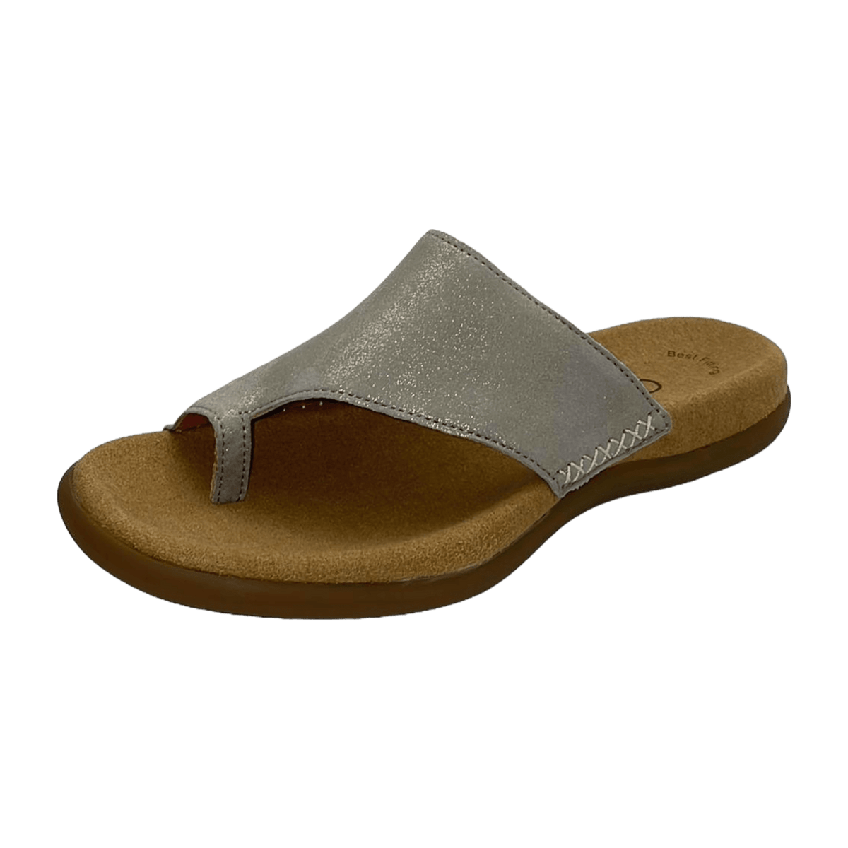 Gabor Women's Comfort Mules - Best Fitting Slip-On Sandals in Shell Beige Leather