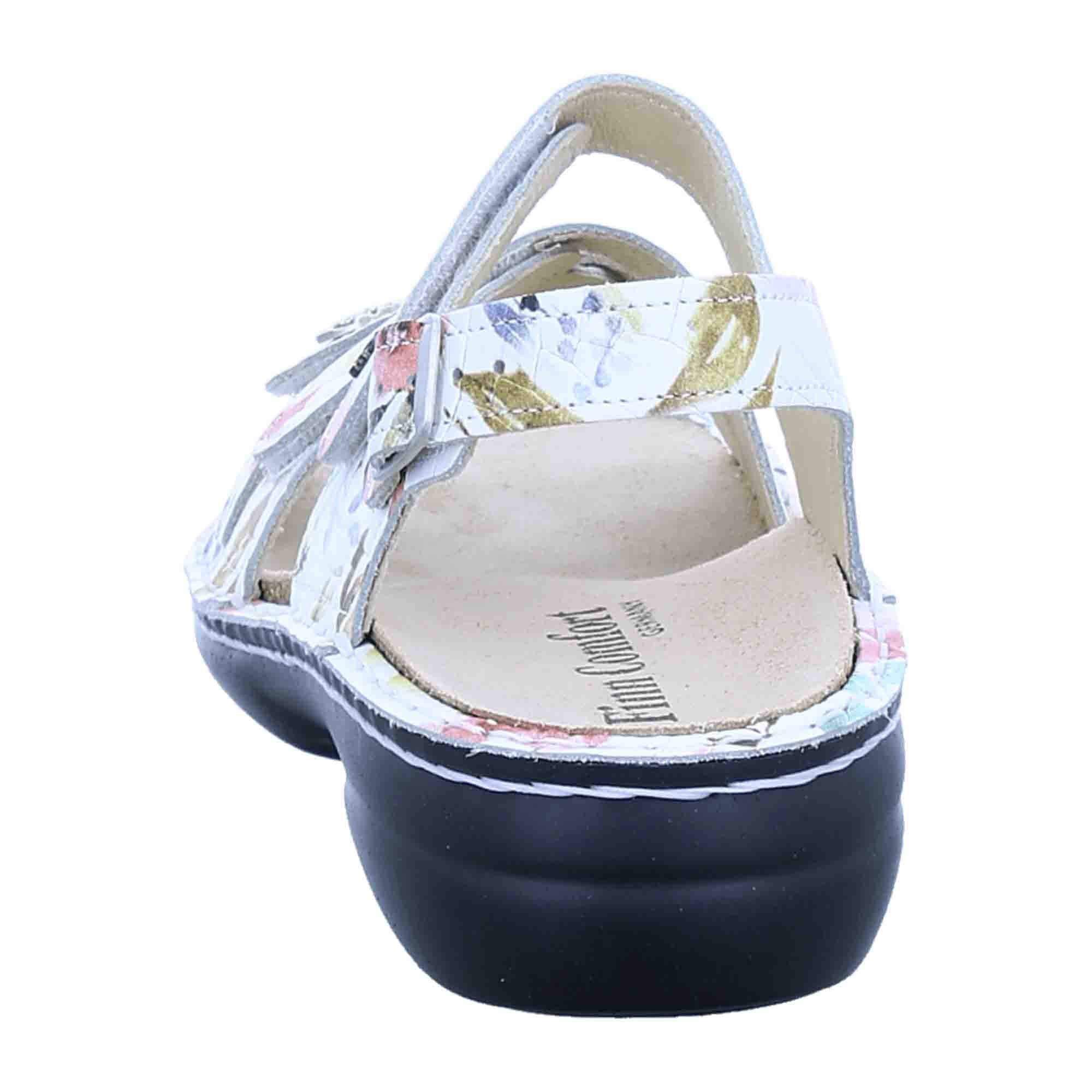 Finn Comfort Gomera Multicolor Flower Sandals - Adjustable Straps, High Comfort Leather Footwear for Women