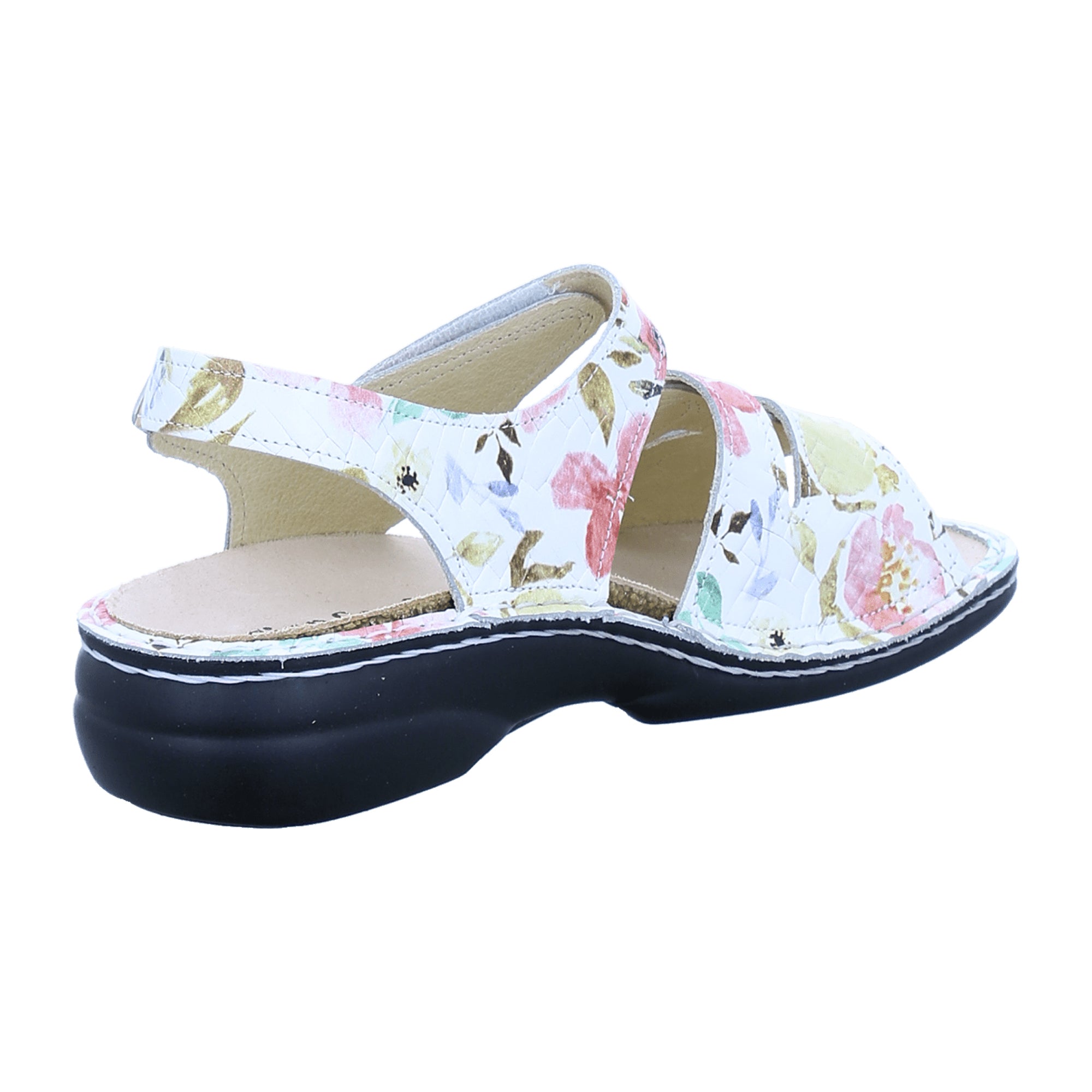 Finn Comfort Gomera Multicolor Flower Sandals - Adjustable Straps, High Comfort Leather Footwear for Women