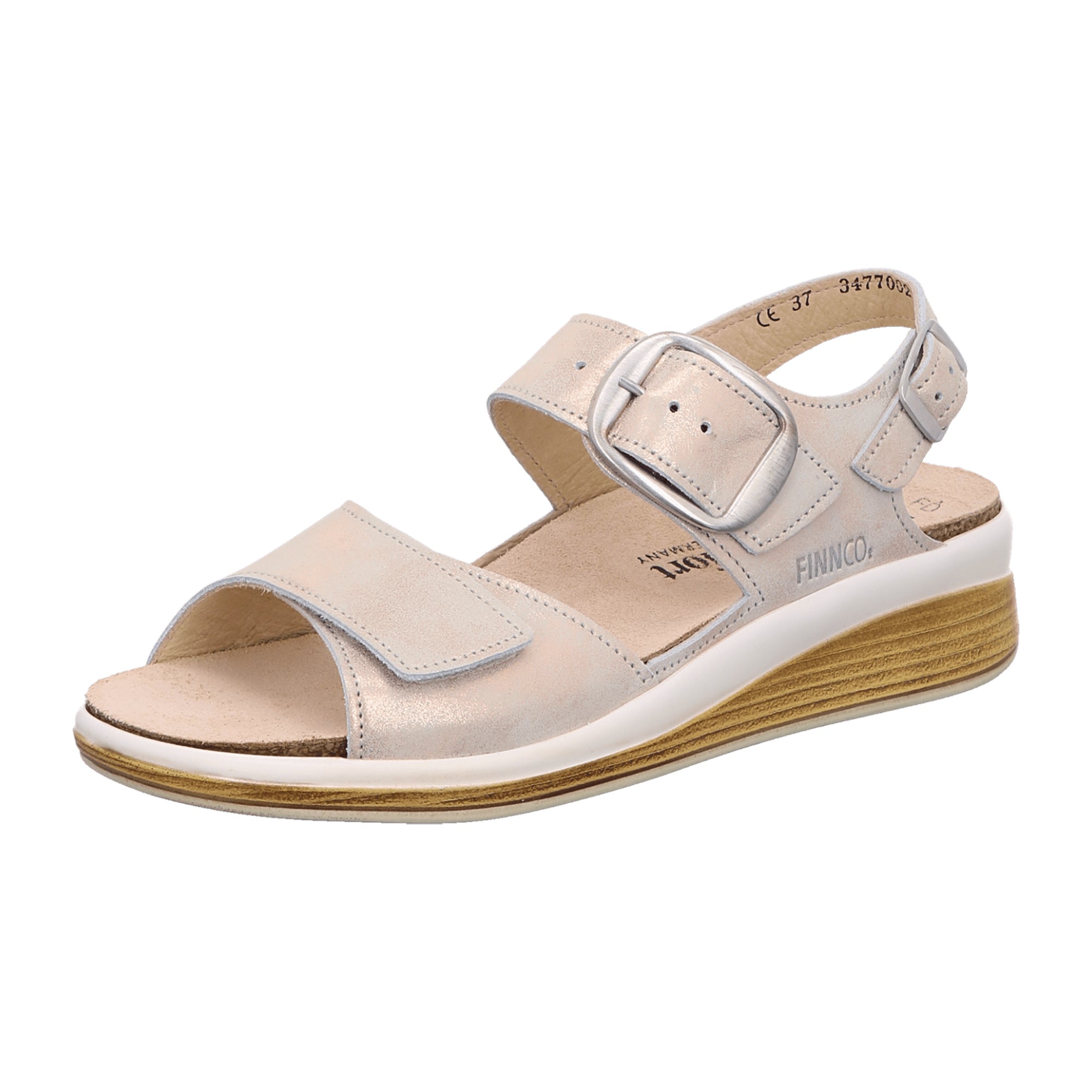 Finn Comfort Surinam Champagne Women's Sandals - Multi-Color, Beige Leather, Comfortable Fit with Removable Insole