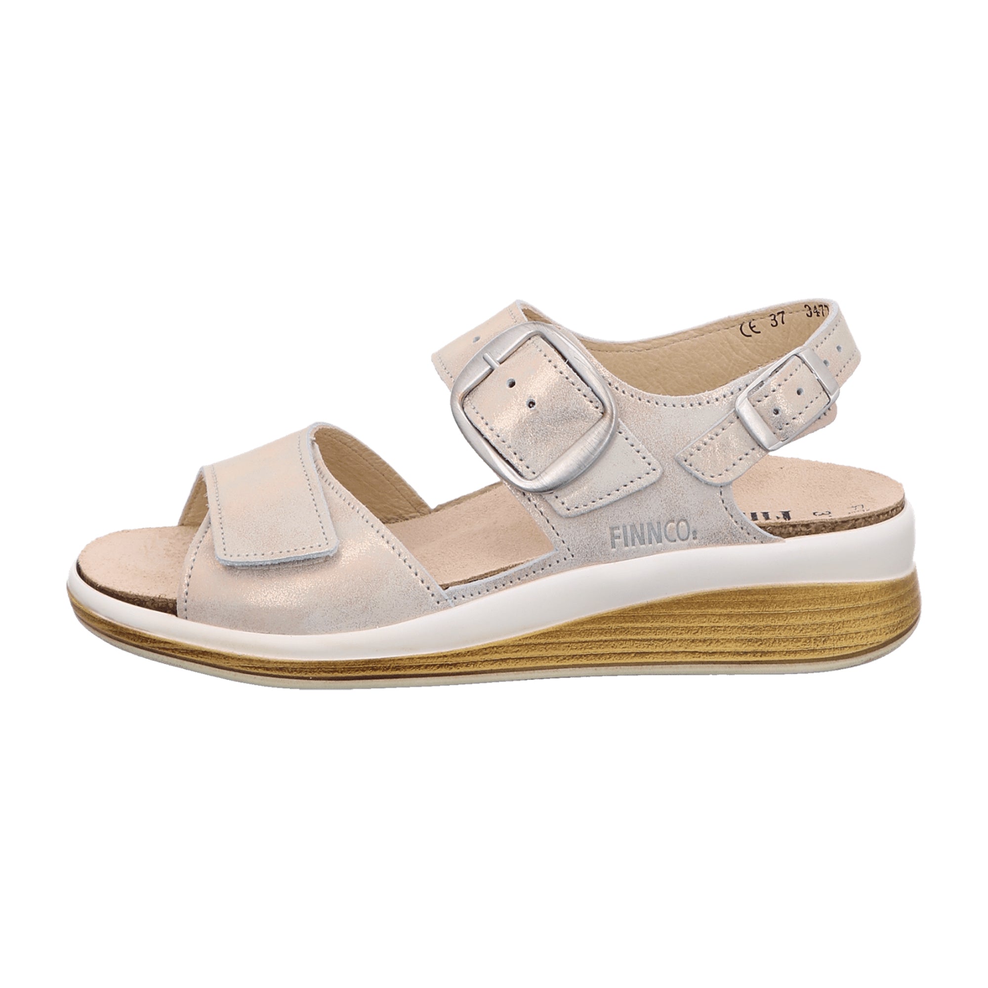 Finn Comfort Surinam Champagne Women's Sandals - Multi-Color, Beige Leather, Comfortable Fit with Removable Insole