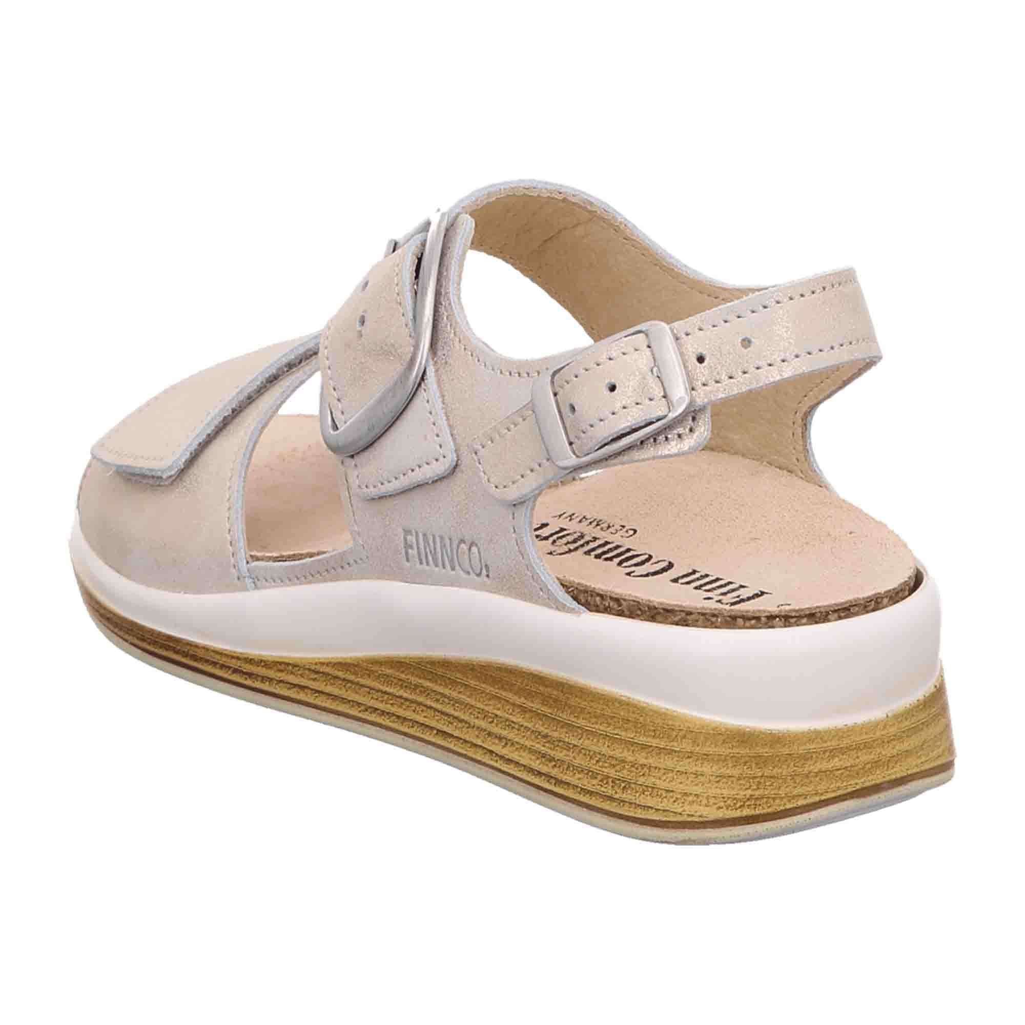 Finn Comfort Surinam Champagne Women's Sandals - Multi-Color, Beige Leather, Comfortable Fit with Removable Insole