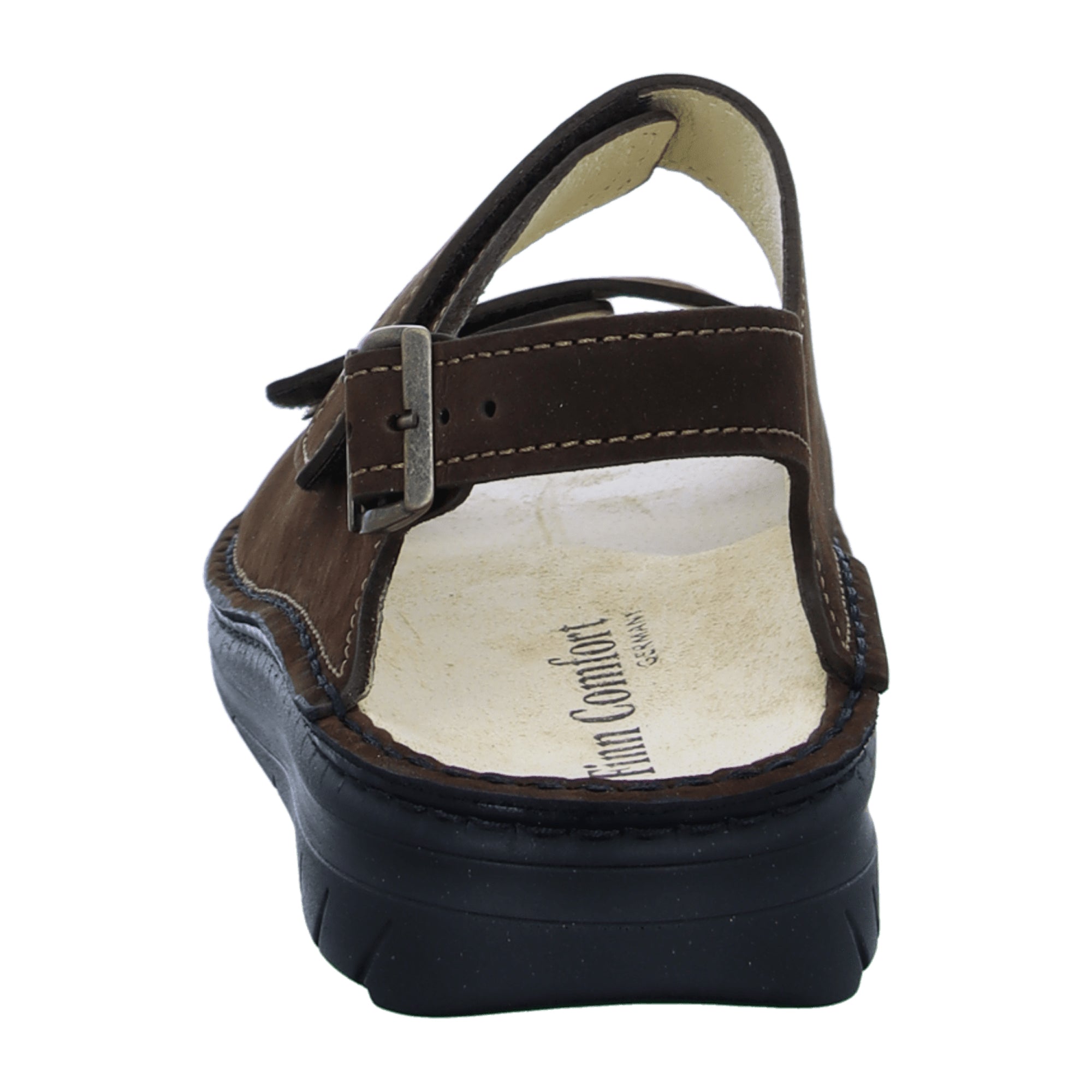 Finn Comfort Benin Men's Sandals - Oilbuk Leather in Coffee Brown with Adjustable Straps and Orthopedic Footbed