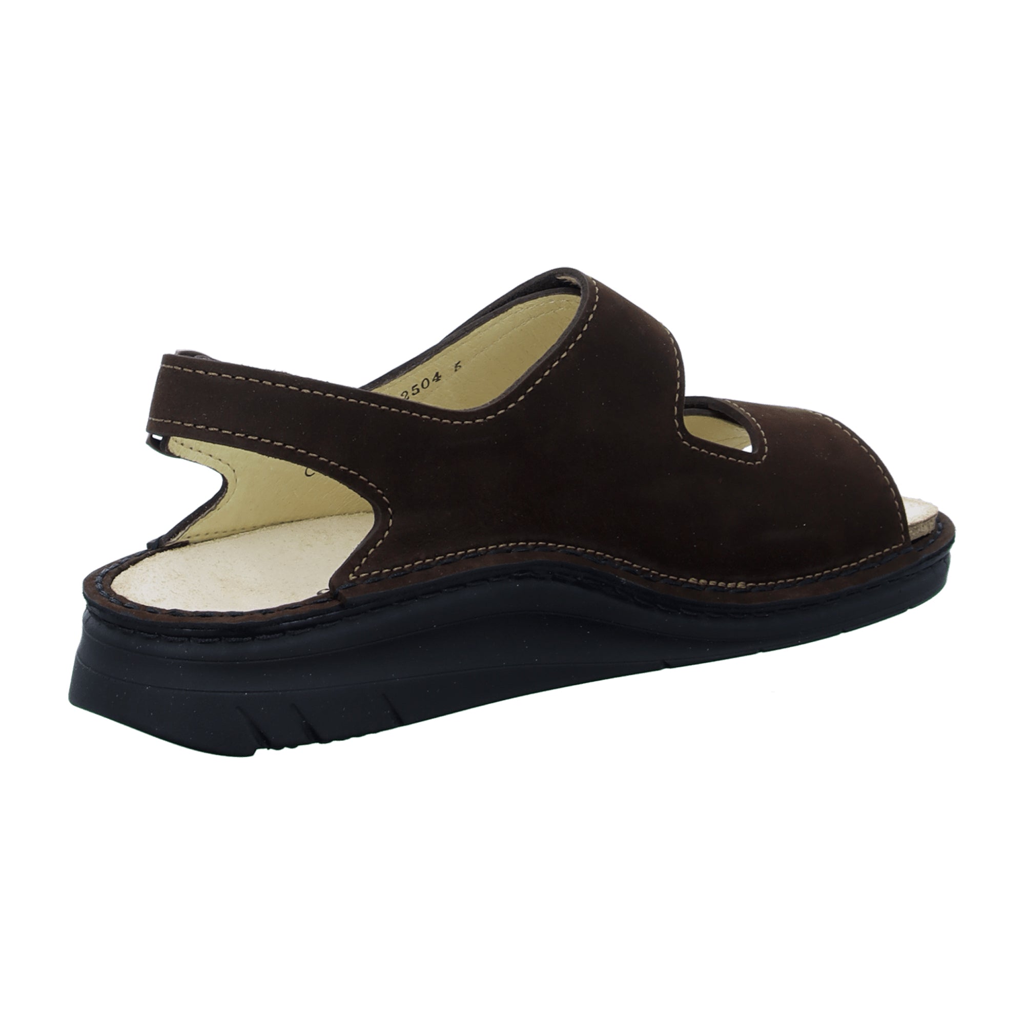 Finn Comfort Benin Men's Sandals - Oilbuk Leather in Coffee Brown with Adjustable Straps and Orthopedic Footbed