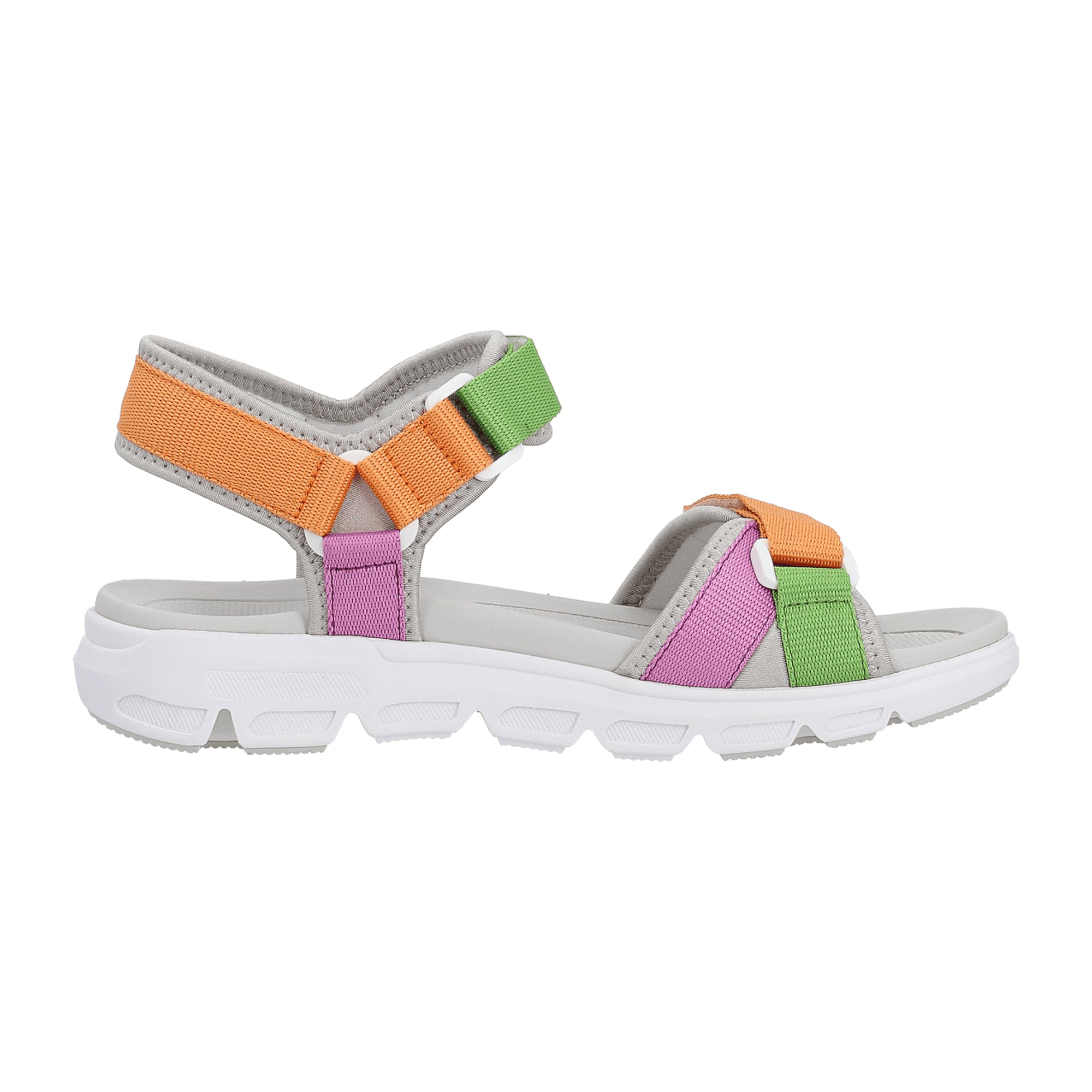 Rieker V8401-91 Women's Orange Shoes Textil Upper Flat Heel Casual Comfort