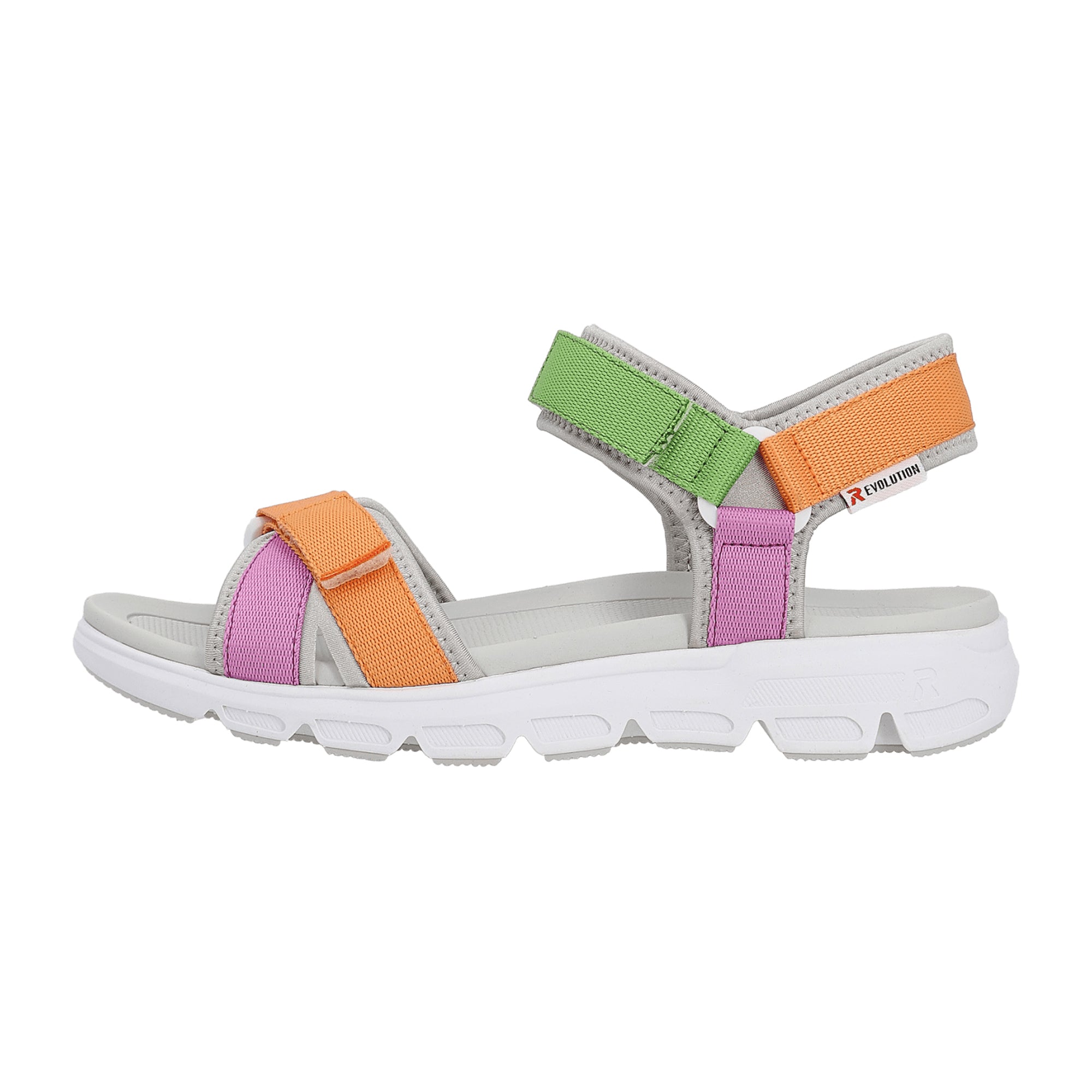 Rieker V8401-91 Women's Orange Shoes Textil Upper Flat Heel Casual Comfort