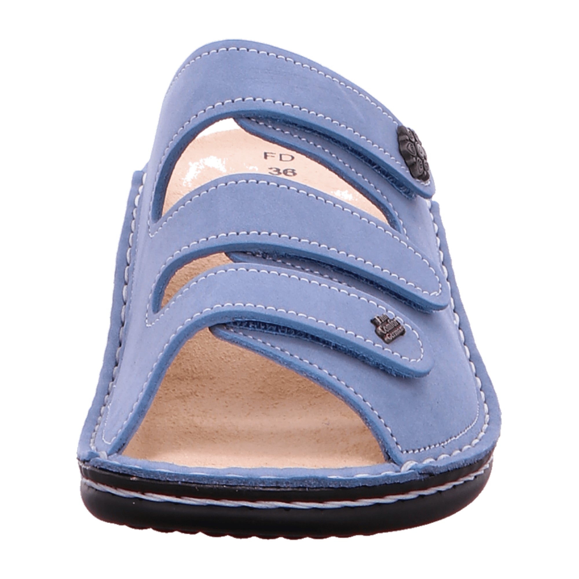 Finn Comfort Women's Comfortable Slides, Stylish Blue - Durable Slip-on Footwear