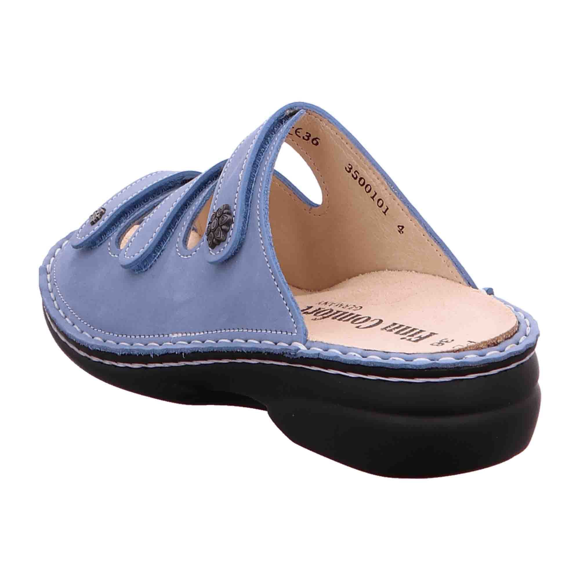 Finn Comfort Women's Comfortable Slides, Stylish Blue - Durable Slip-on Footwear