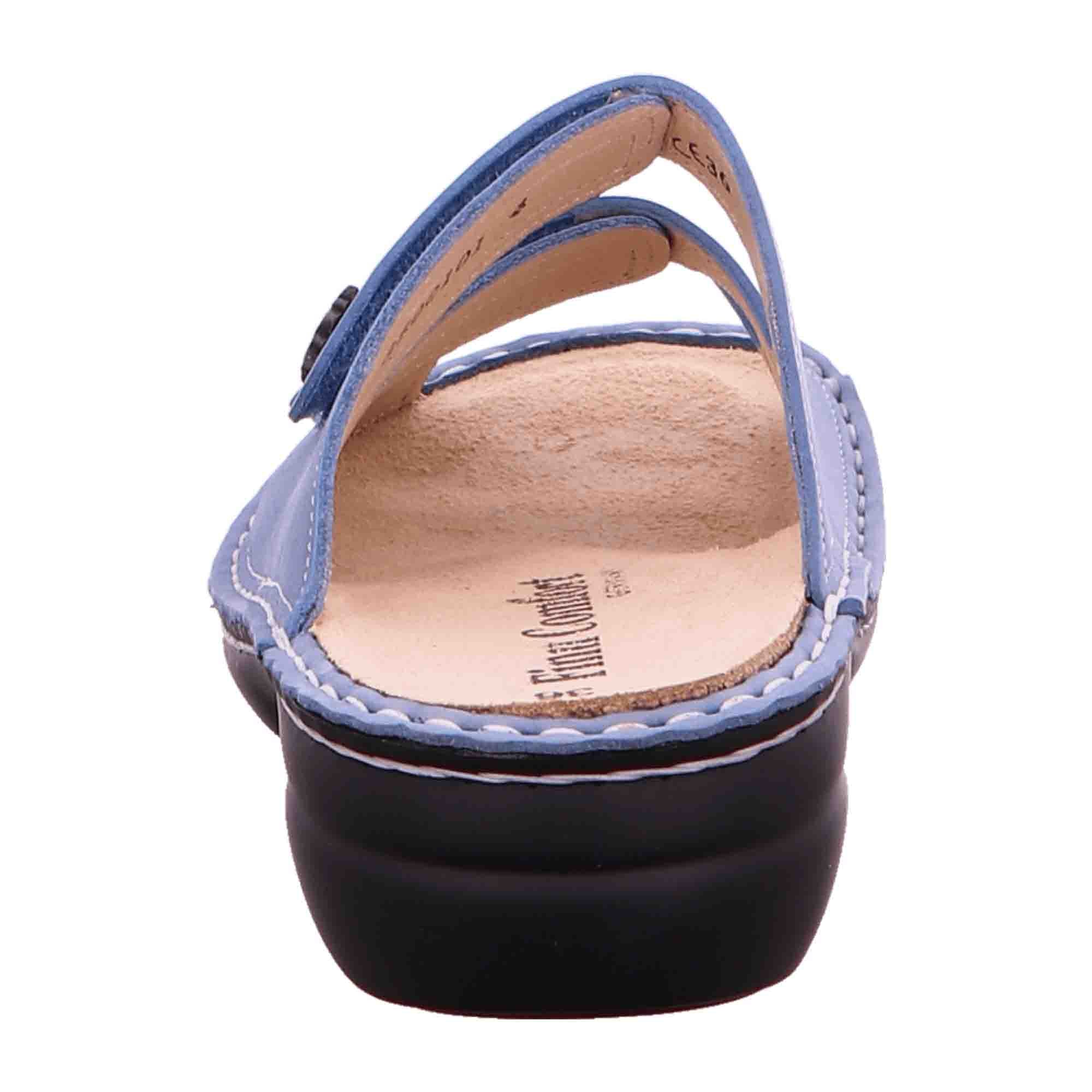 Finn Comfort Women's Comfortable Slides, Stylish Blue - Durable Slip-on Footwear