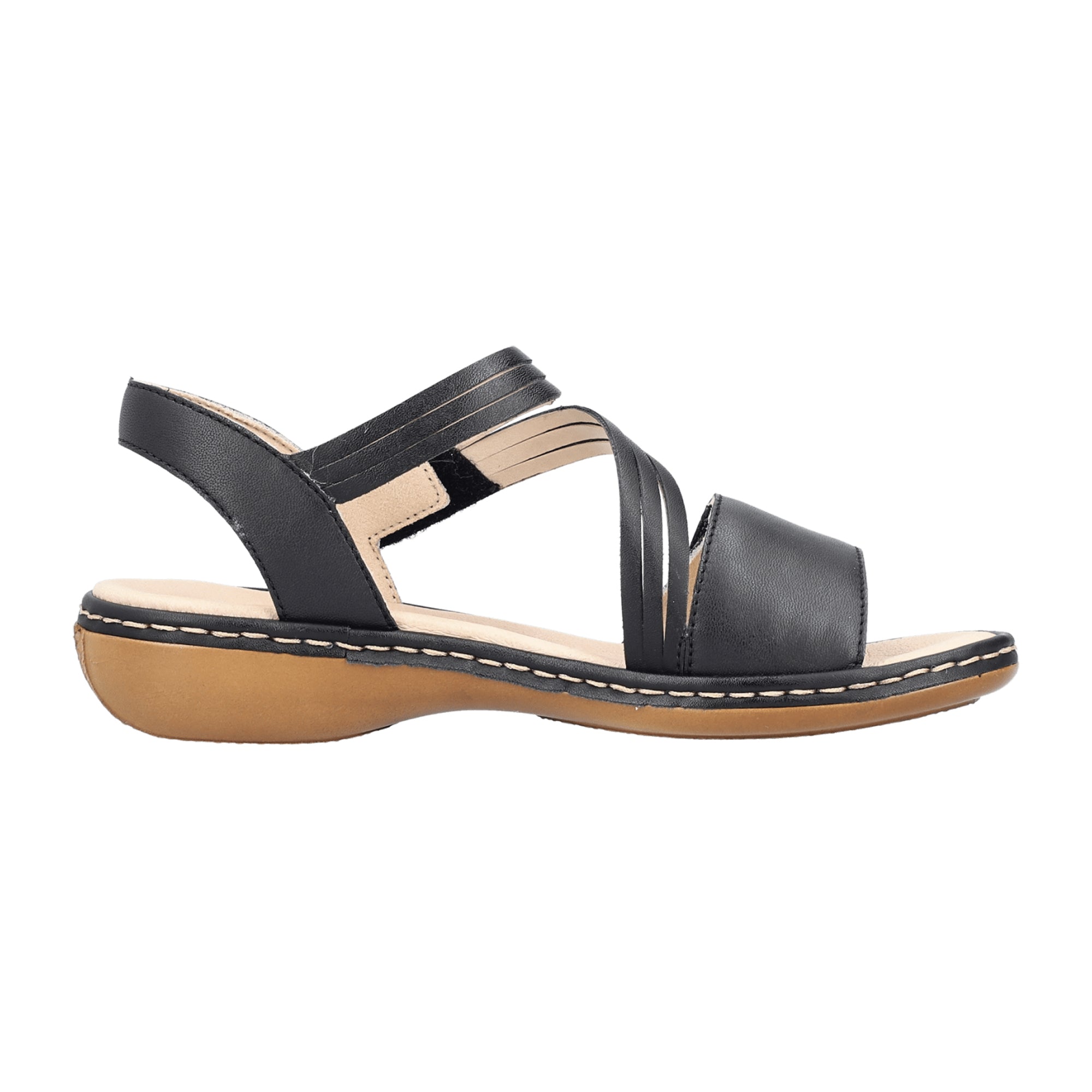 Rieker Comfortable Black Sandals for Women - Bartel-Shop