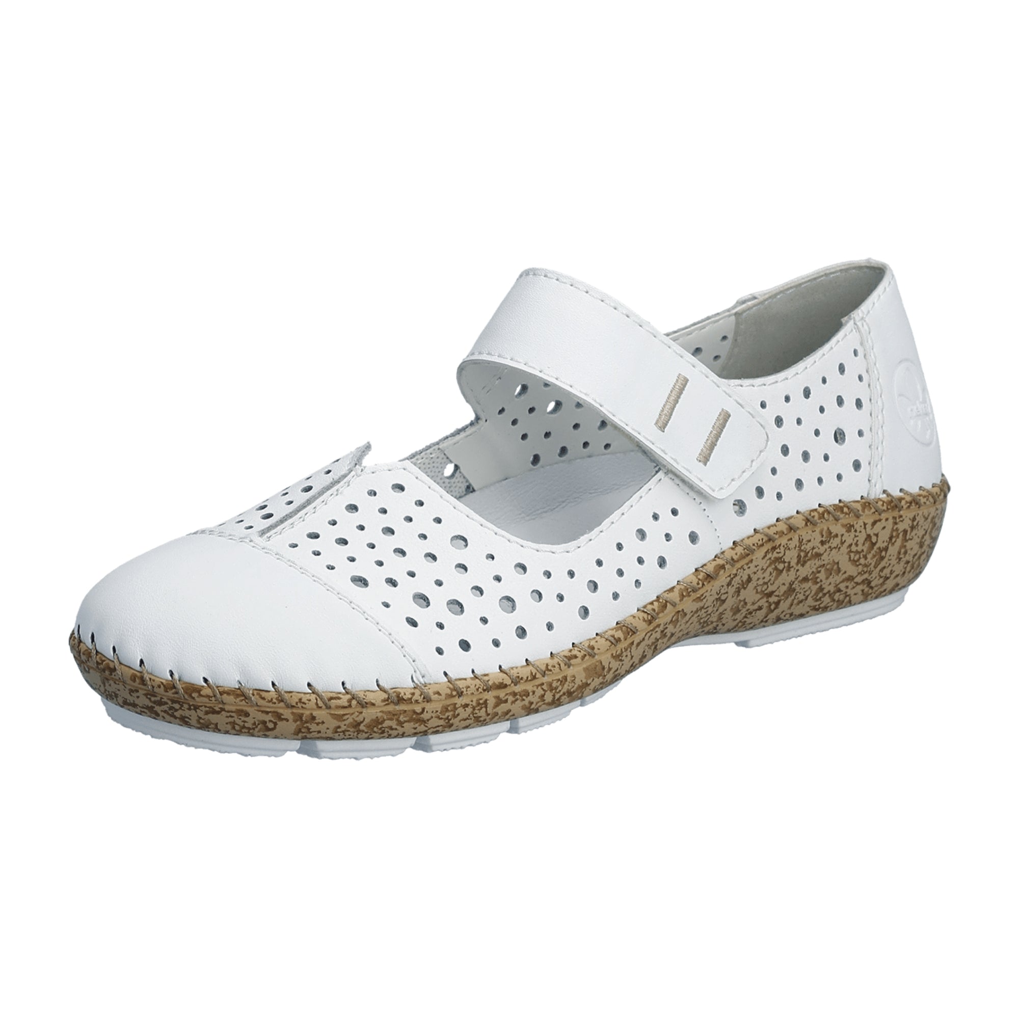 Rieker Comfortable Women's Slip-On Shoes White