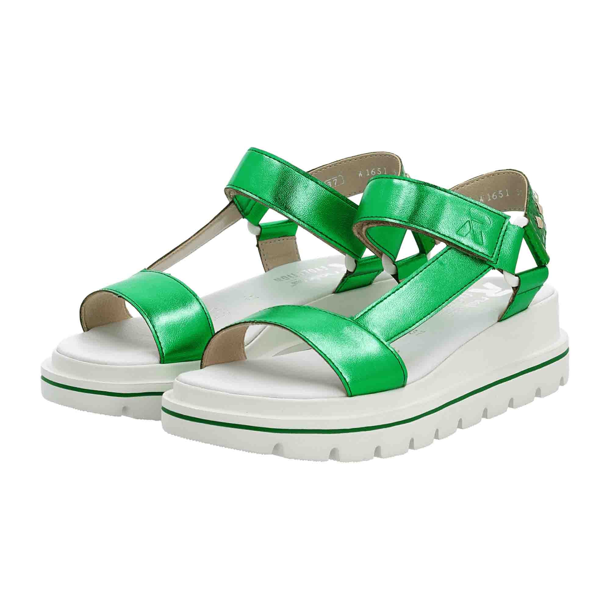 Rieker Women's Green Sandals Comfortable Wedge Heel Synthetic Upper