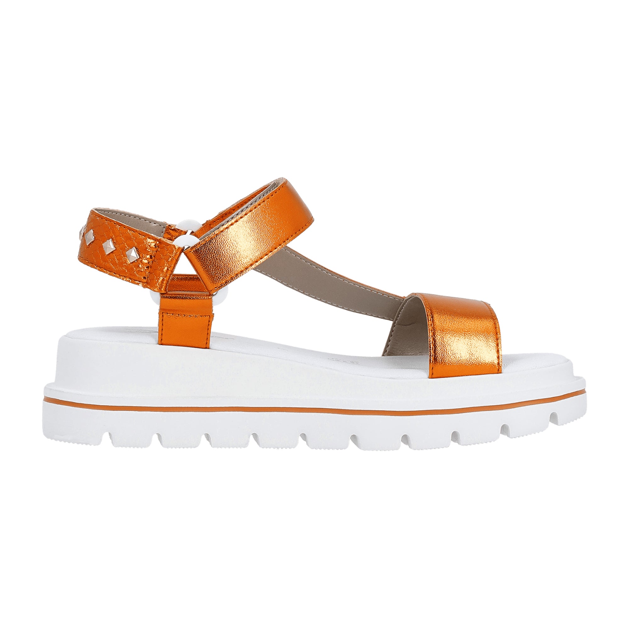 Rieker Women's Orange Wedge Heel Shoes W165138 Synthetic Leather