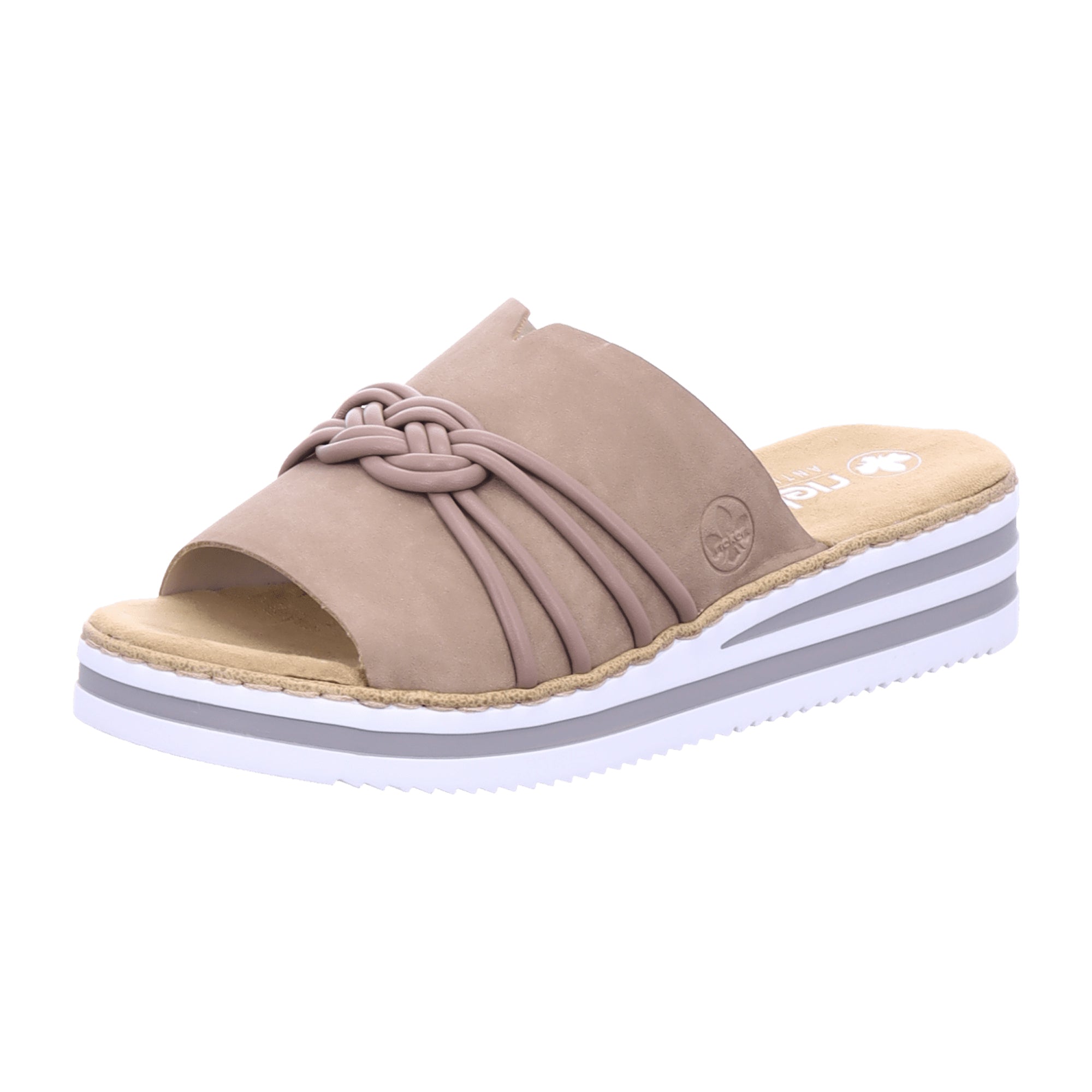 Rieker Women's Beige Wedge Sandals Comfortable Stylish Footwear
