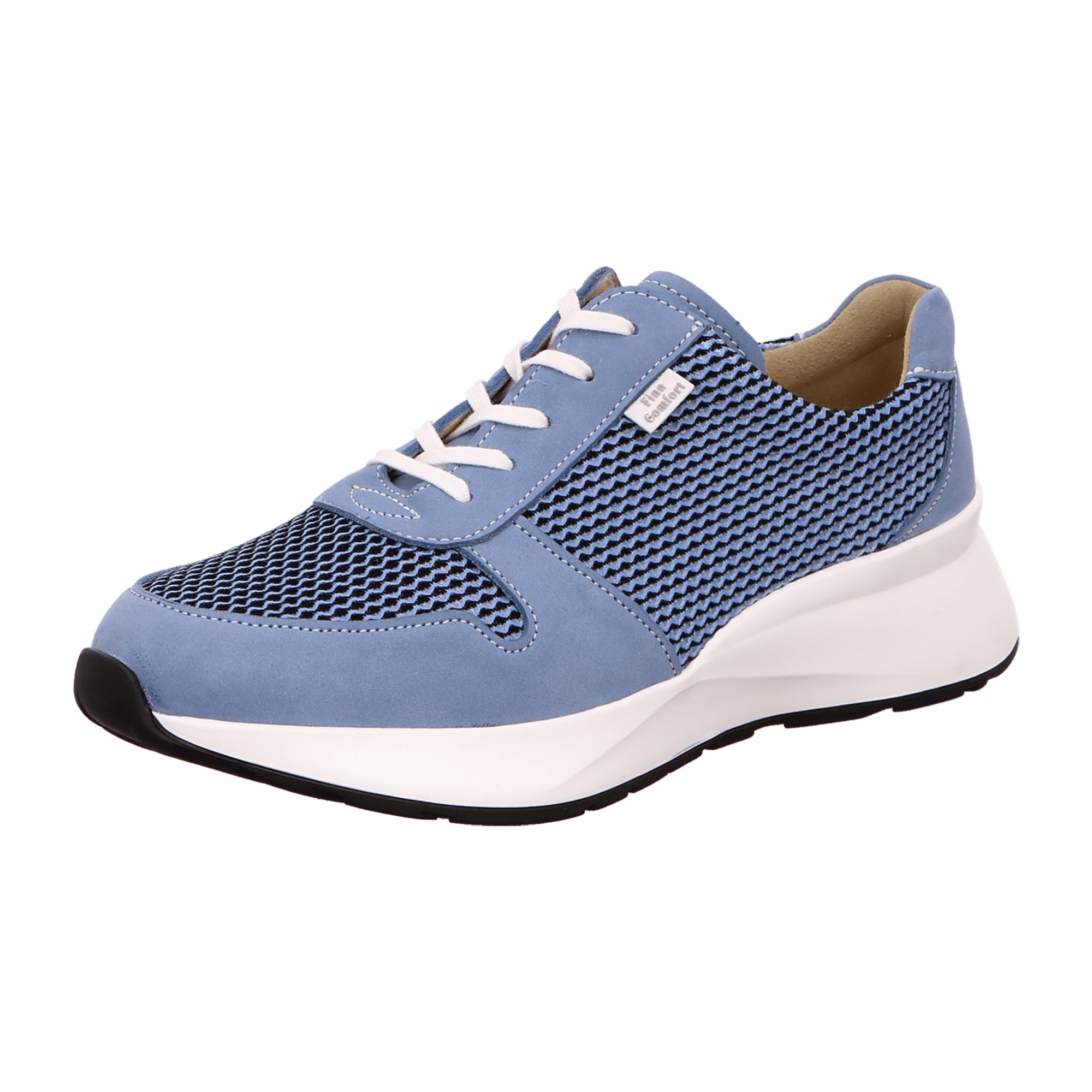 Finn Comfort Leganes Women's Comfort Lace-Up Shoes in Blue/Sky - Flexible & Supportive Footbed