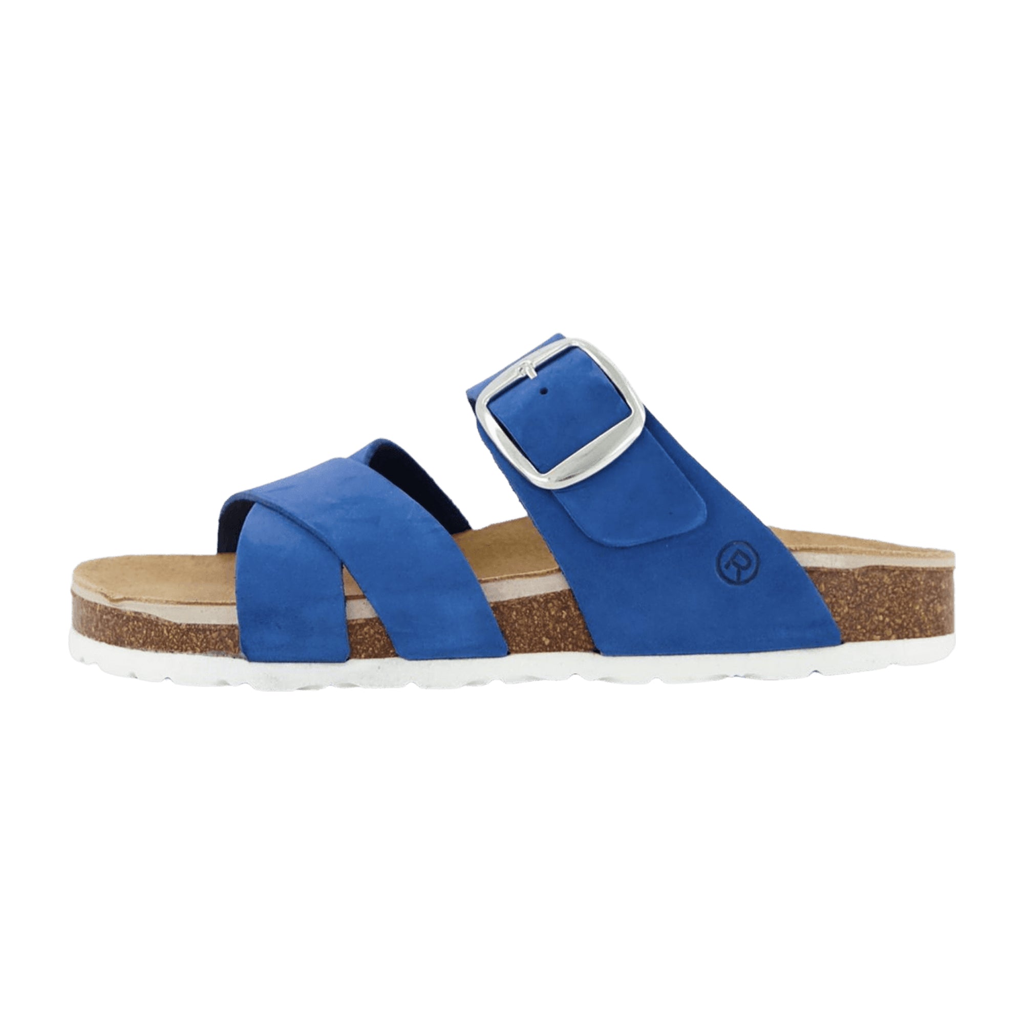 Rohde Women's Blue Nubuck Leather Shoes with Buckle Closure