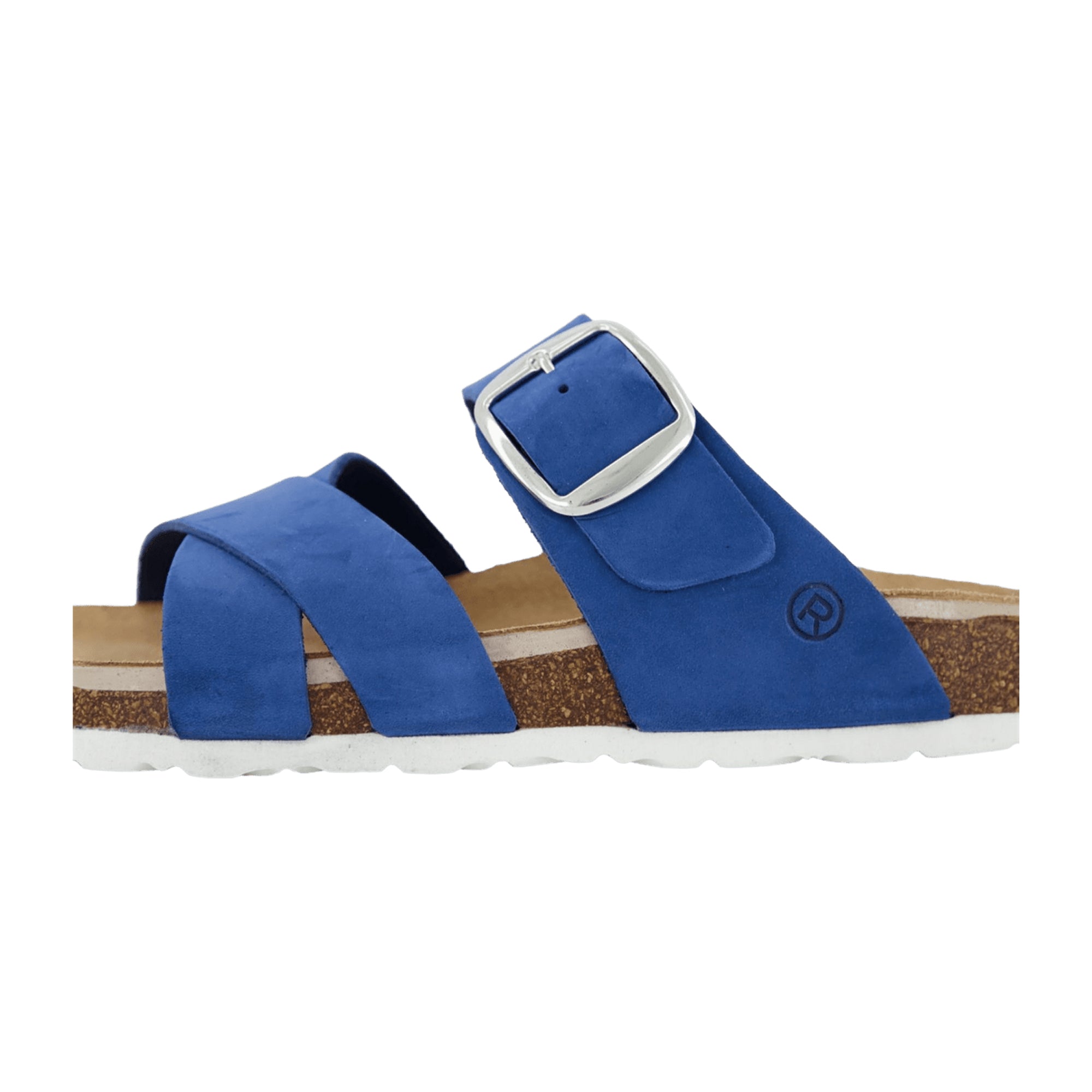 Rohde Women's Blue Nubuck Leather Shoes with Buckle Closure