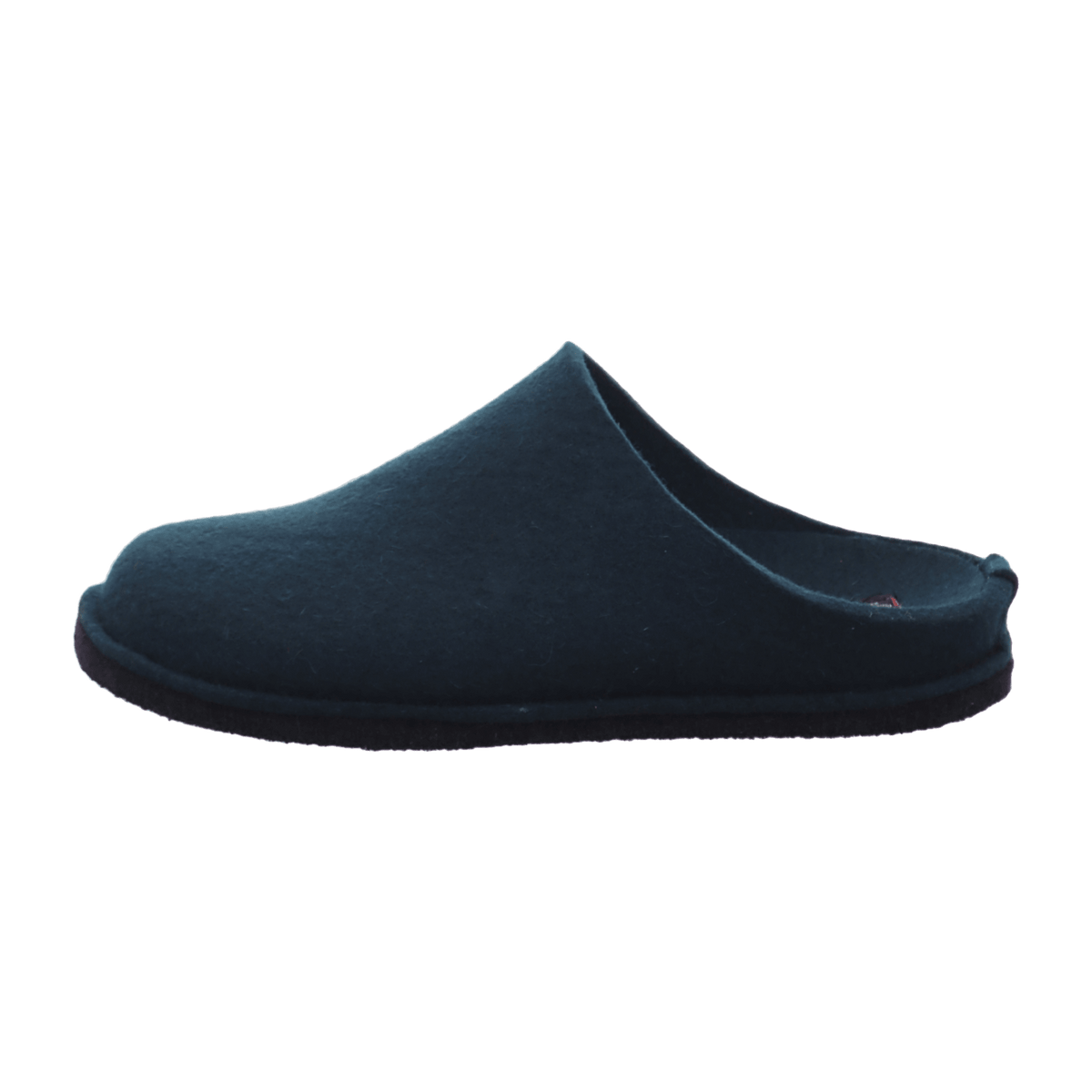 HAFLINGER Flair Soft Men's House Slippers - Warm Wool Felt Dark Green