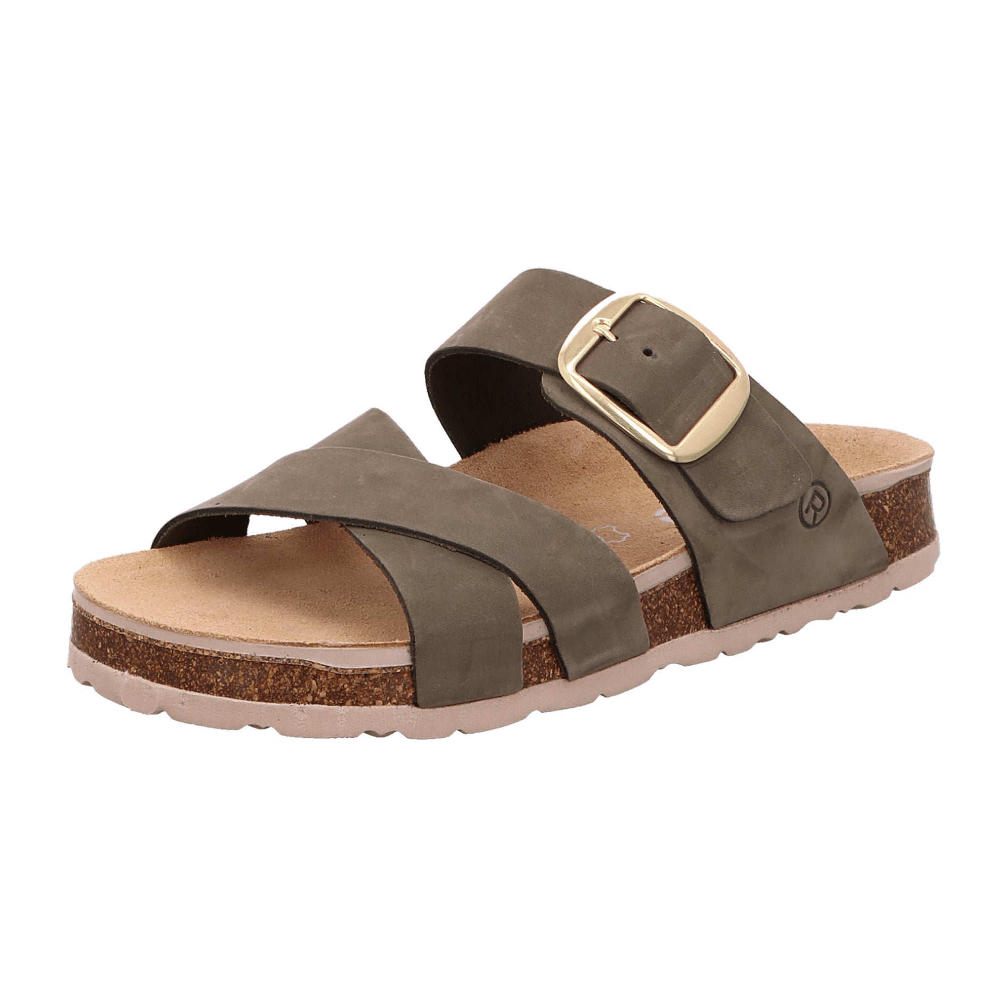 Rohde Elba Women's Olive Nubuck Leather Sandals with Adjustable Strap