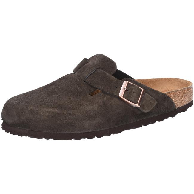 Birkenstock Boston Mocca VL Suede Leather SFB Mules Clogs Slides Sandals Slippers narrow - Bartel-Shop