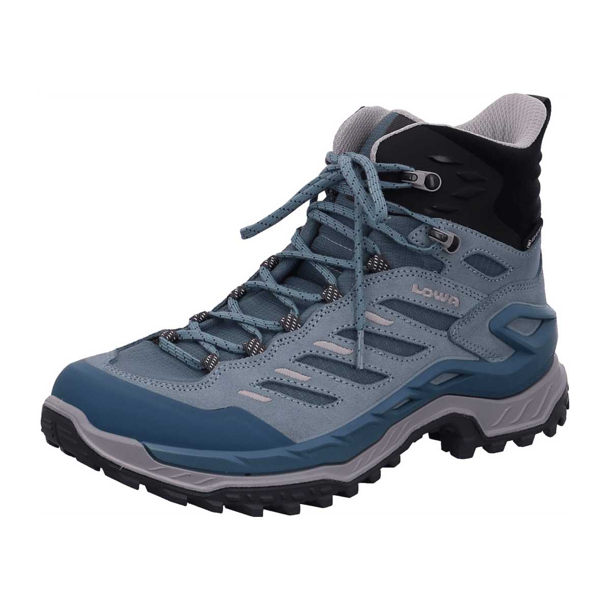LOWA Innovo GTX Mid Women's Trekking Shoes - Light Blue Suede