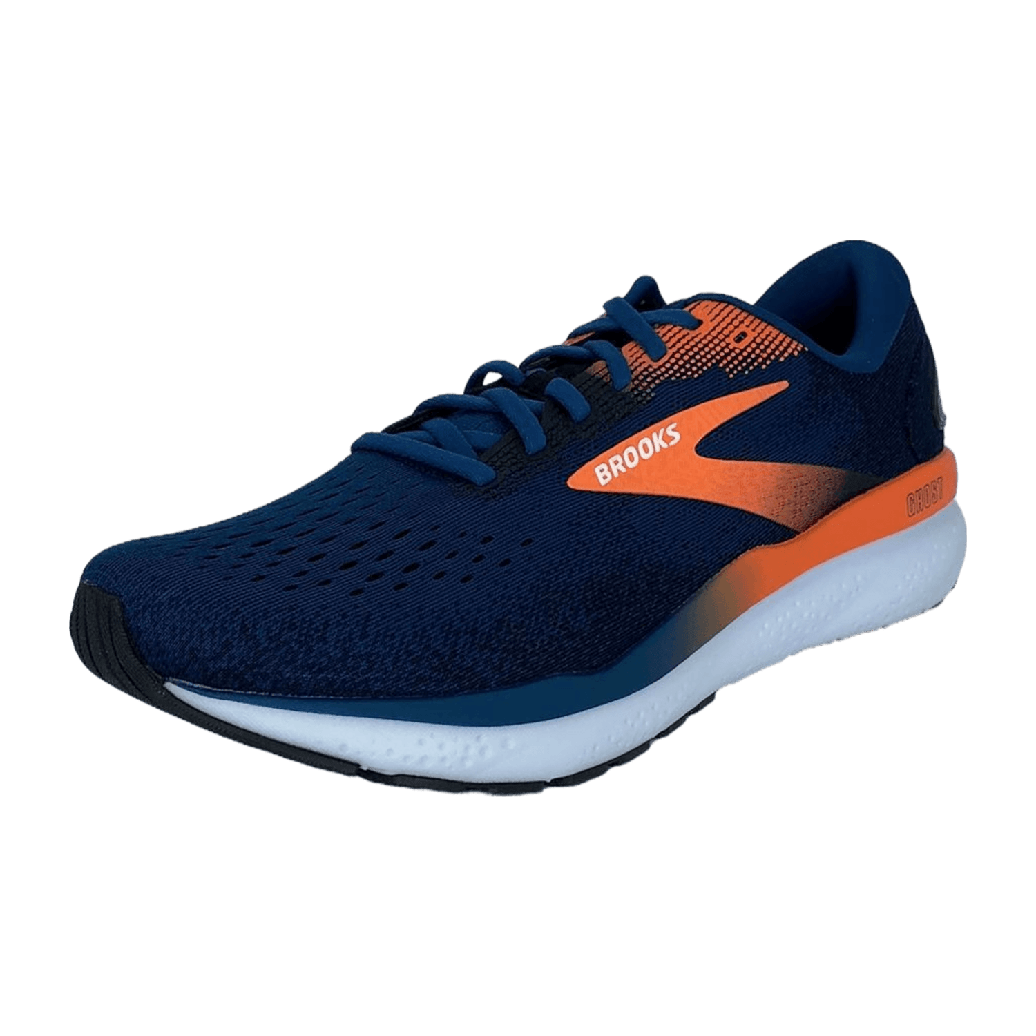 Brooks Ghost 16 Men's Running Shoes in Blue Opal/Black/Nasturtium - Synthetic Upper