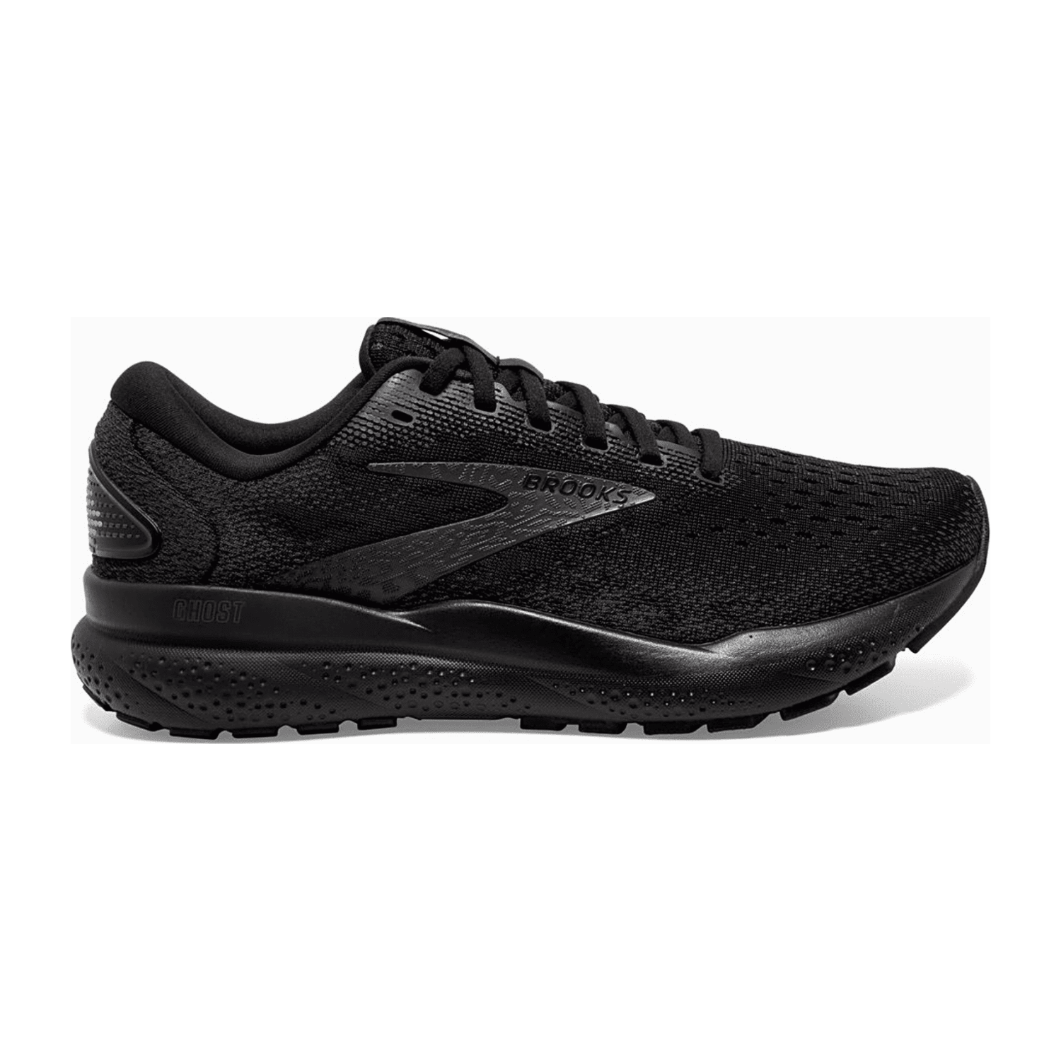 Brooks Ghost 16 Women's Running Shoes in Black Synthetic with Rubber Outsole