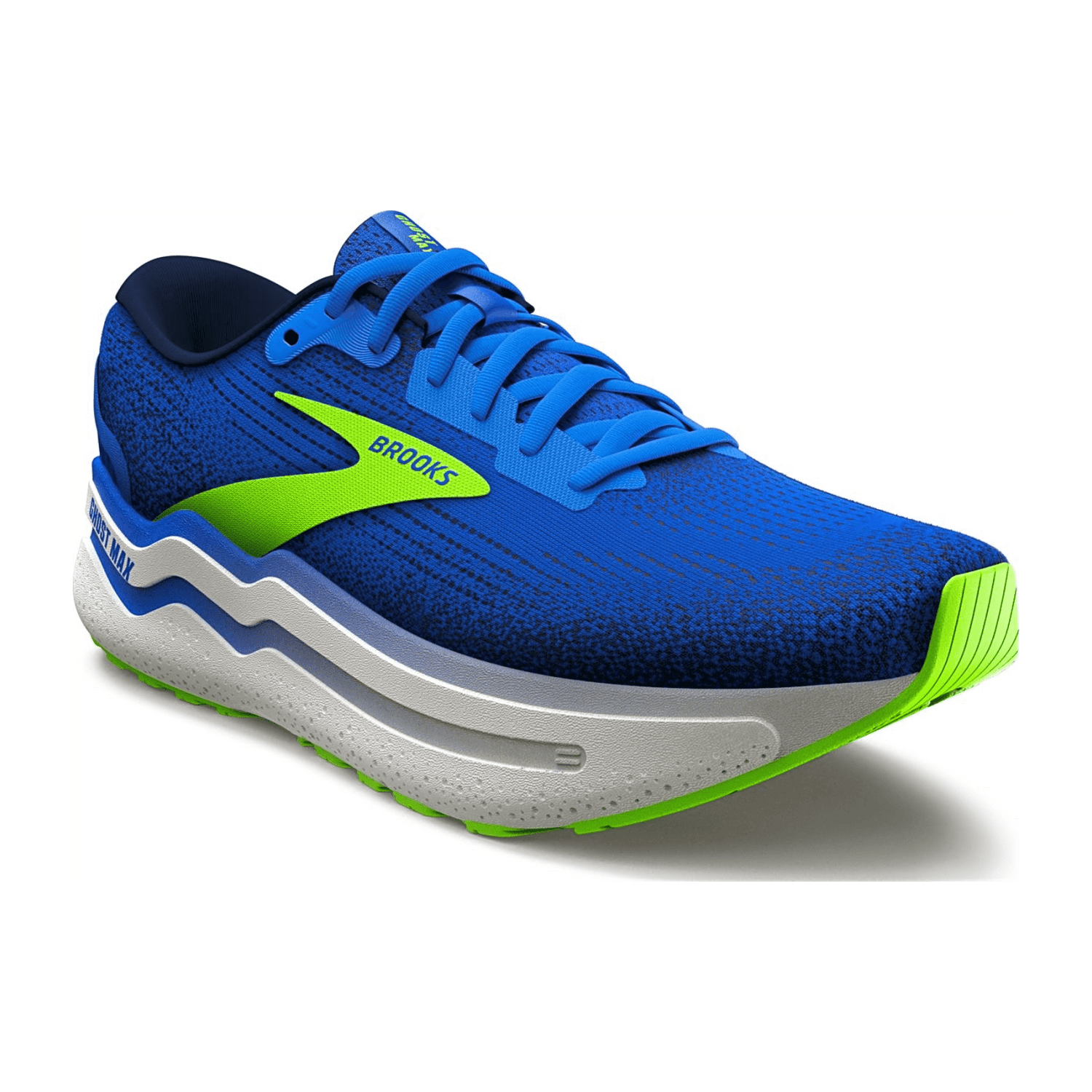 Brooks Ghost Max 2 Men's Running Shoes - Blue Synthetic & Textile Upper with Rubber Outsole