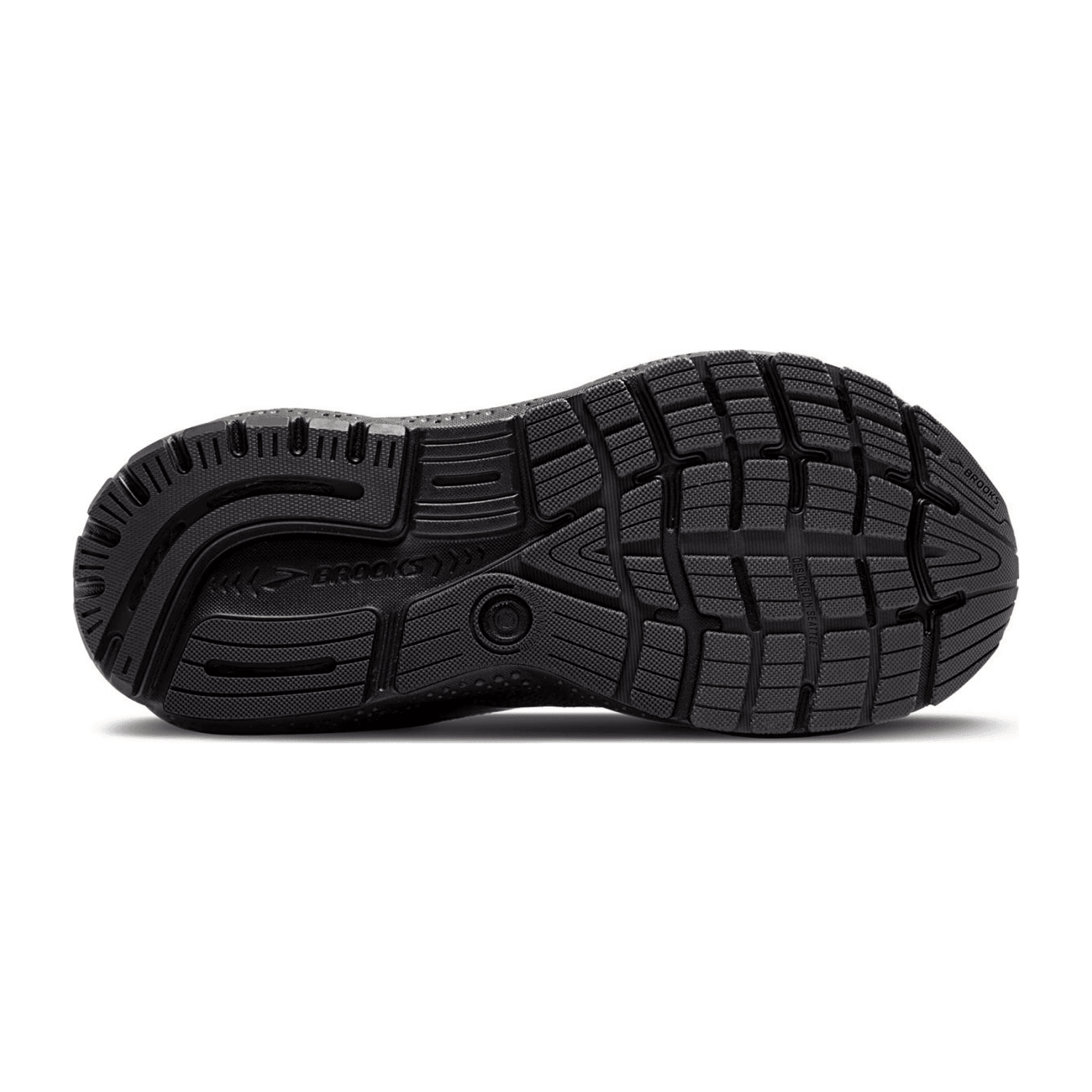 Brooks Women's Ghost 16 GTX Running Shoes Black Synthetic Textile Lace-Up Round Toe Rubber Sole