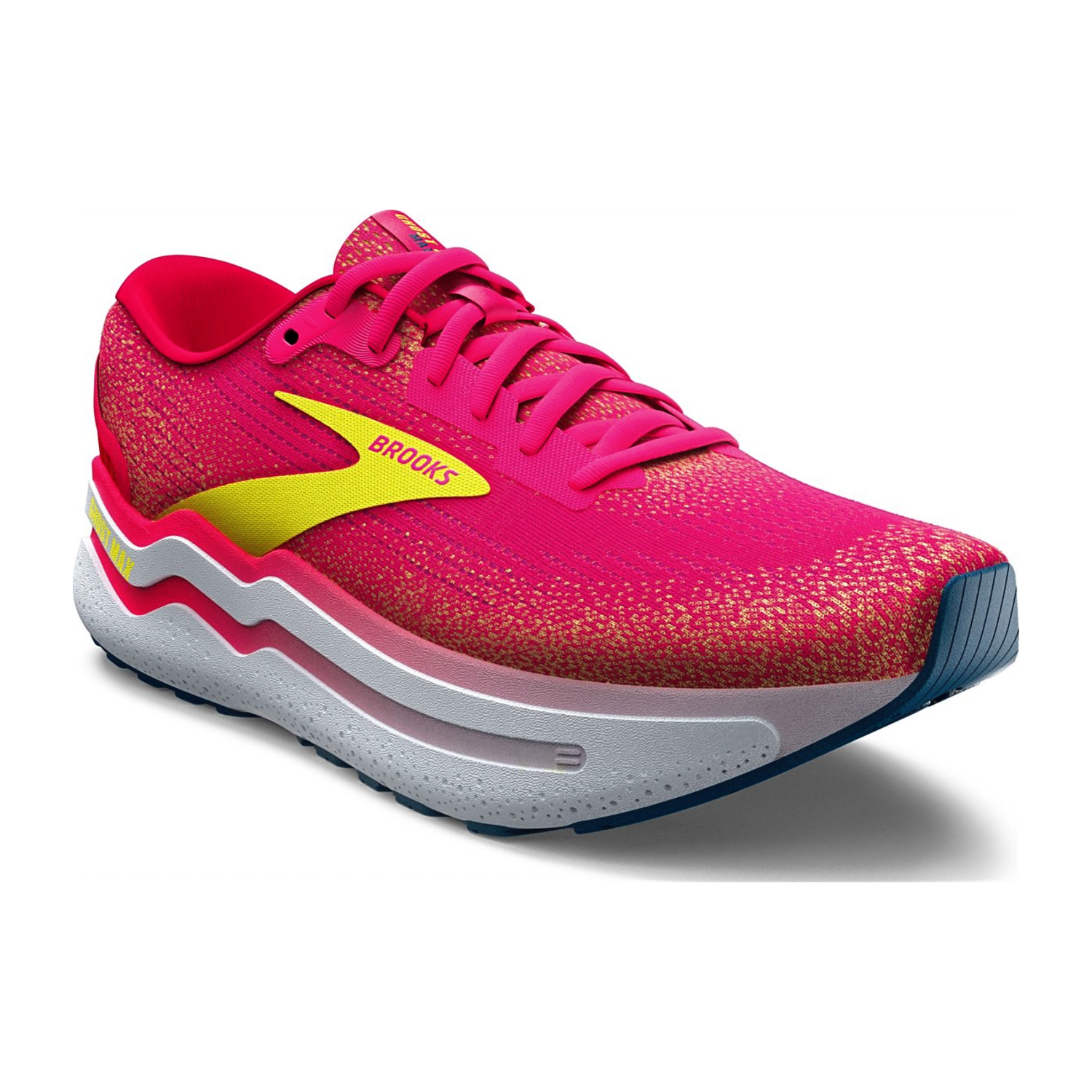 Brooks Ghost Max 2 Women's Running Shoes - Pink Lemon Tonic / Orange Pop - Synthetic & Textile Upper