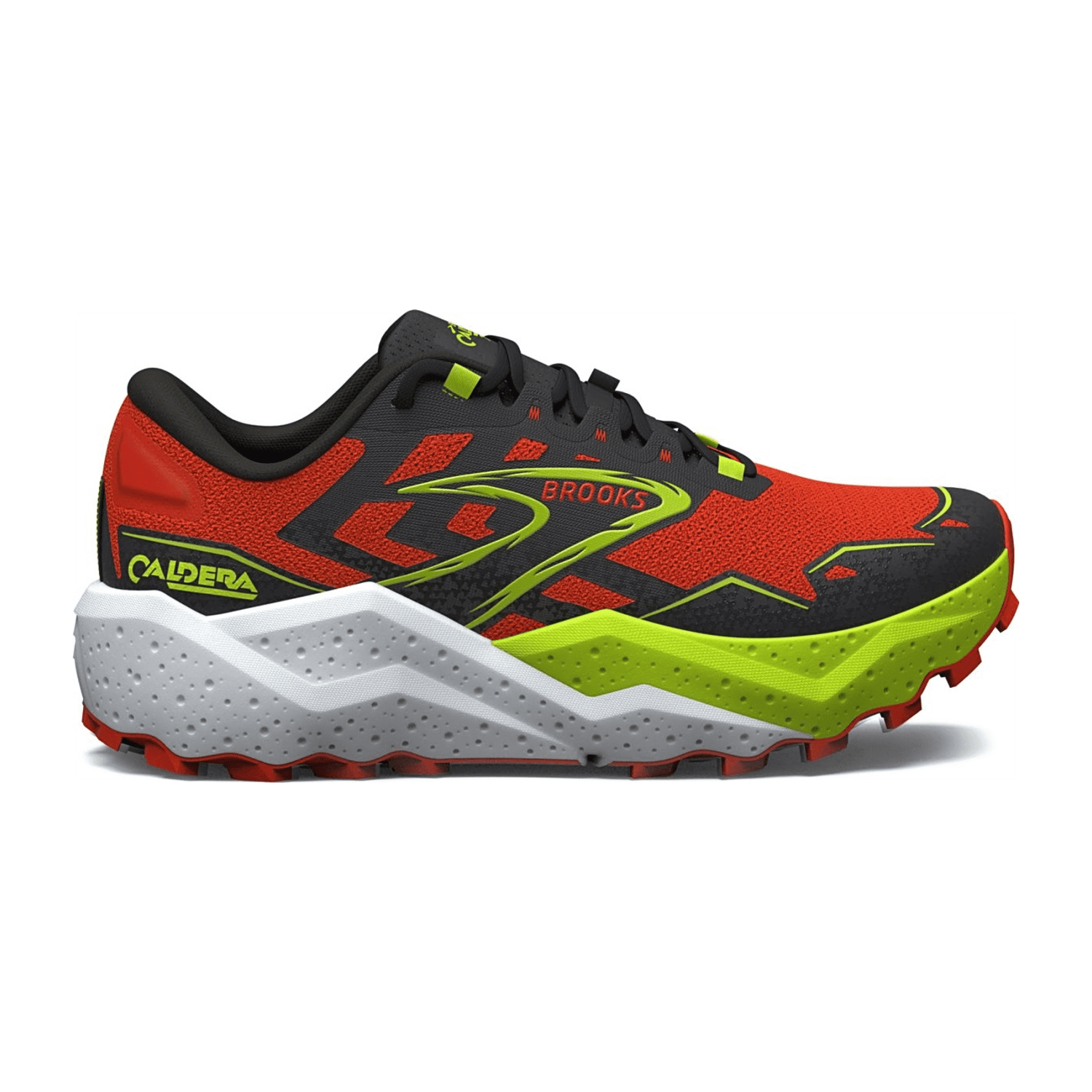 Brooks Caldera 7 Men's Running Shoes Red Lace-Up Cotton Upper Rubber Outsole