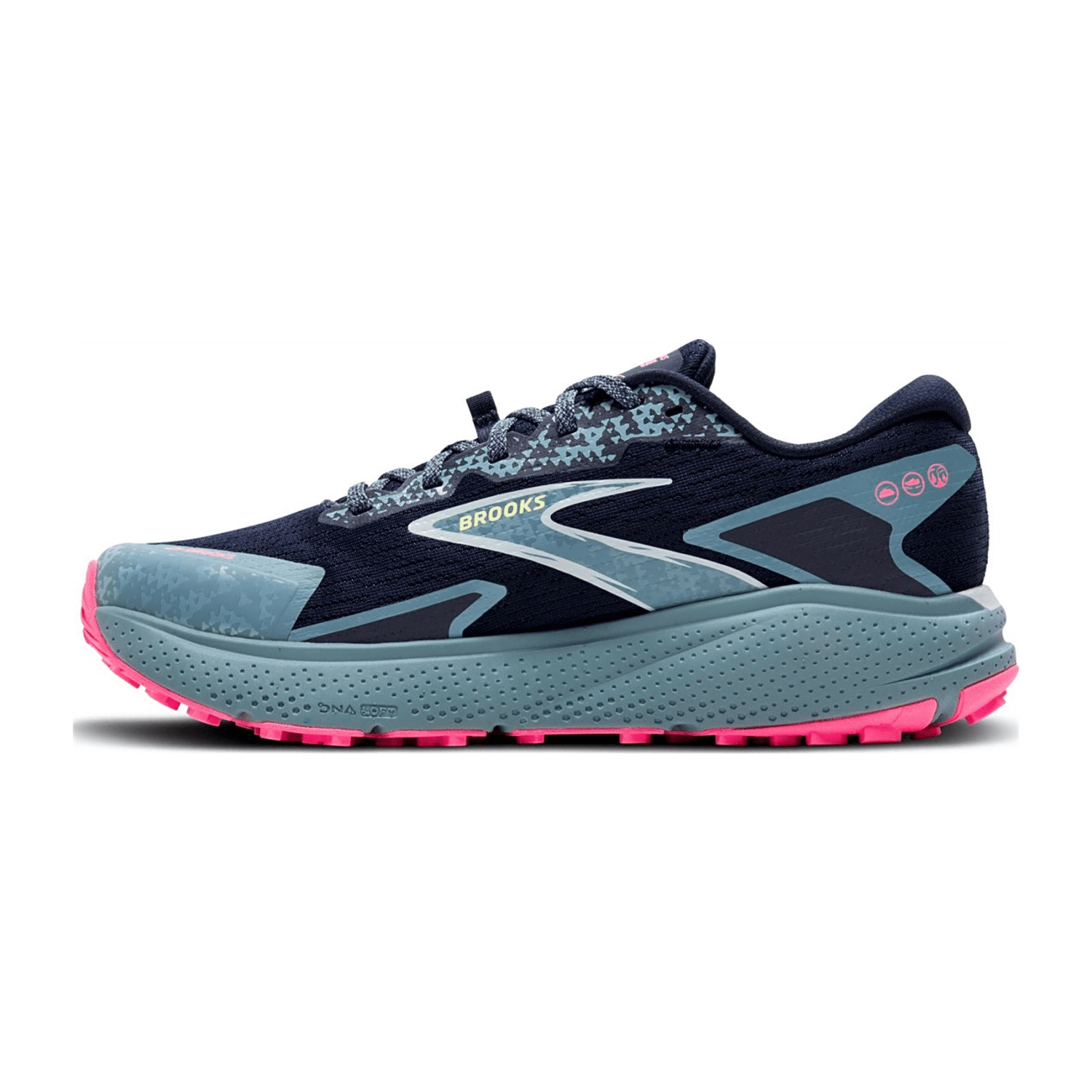 Brooks Divide 5 Women's Running Shoes - Breathable Mesh Lace-Up Sneakers in Peacoat Black/Pink