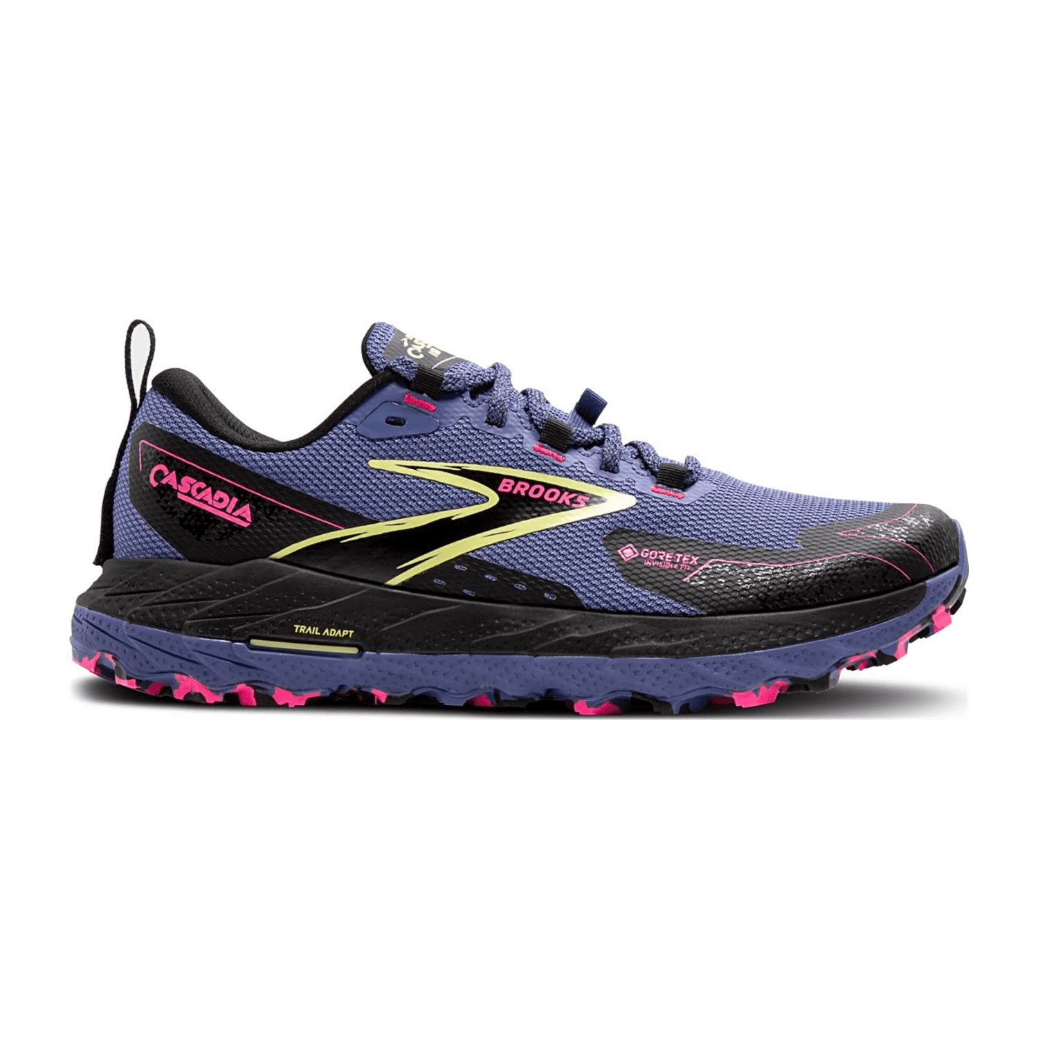 Brooks Cascadia 18 GTX Women's Trail Running Shoes, Lace-Up, Gray, Fabric and Synthetic Upper, Protective Toe Cap, Rubber Outsole