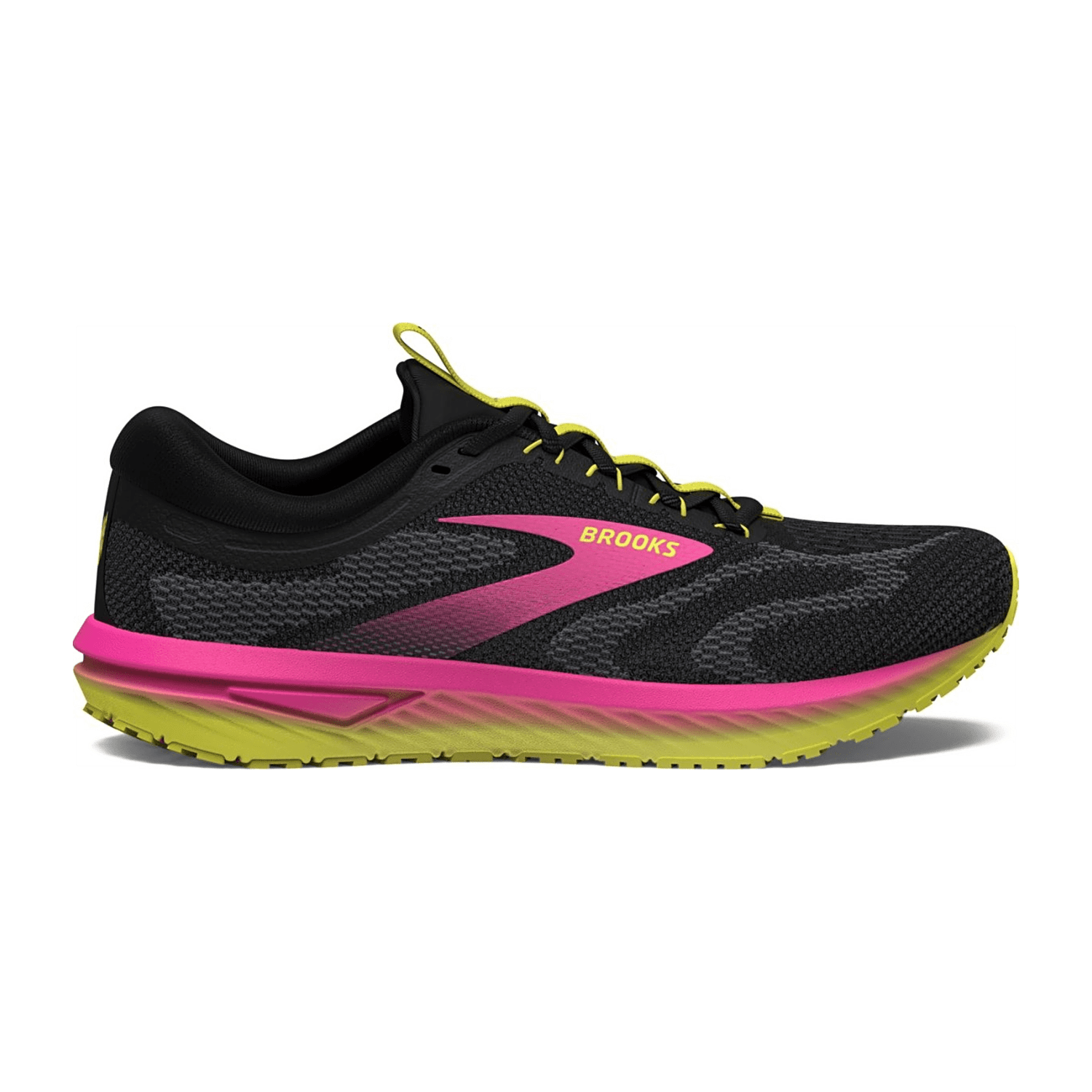 Brooks Revel 7 Women's Running Shoes in Black, Lace-Up, Cotton Upper, Round Toe
