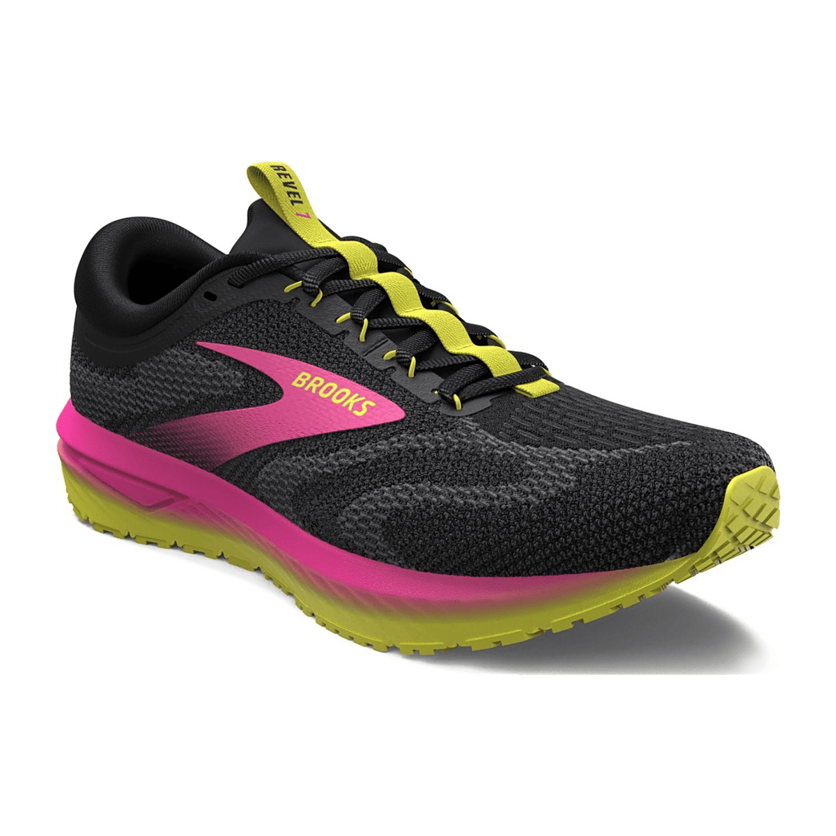 Brooks Revel 7 Women's Running Shoes in Black, Lace-Up, Cotton Upper, Round Toe
