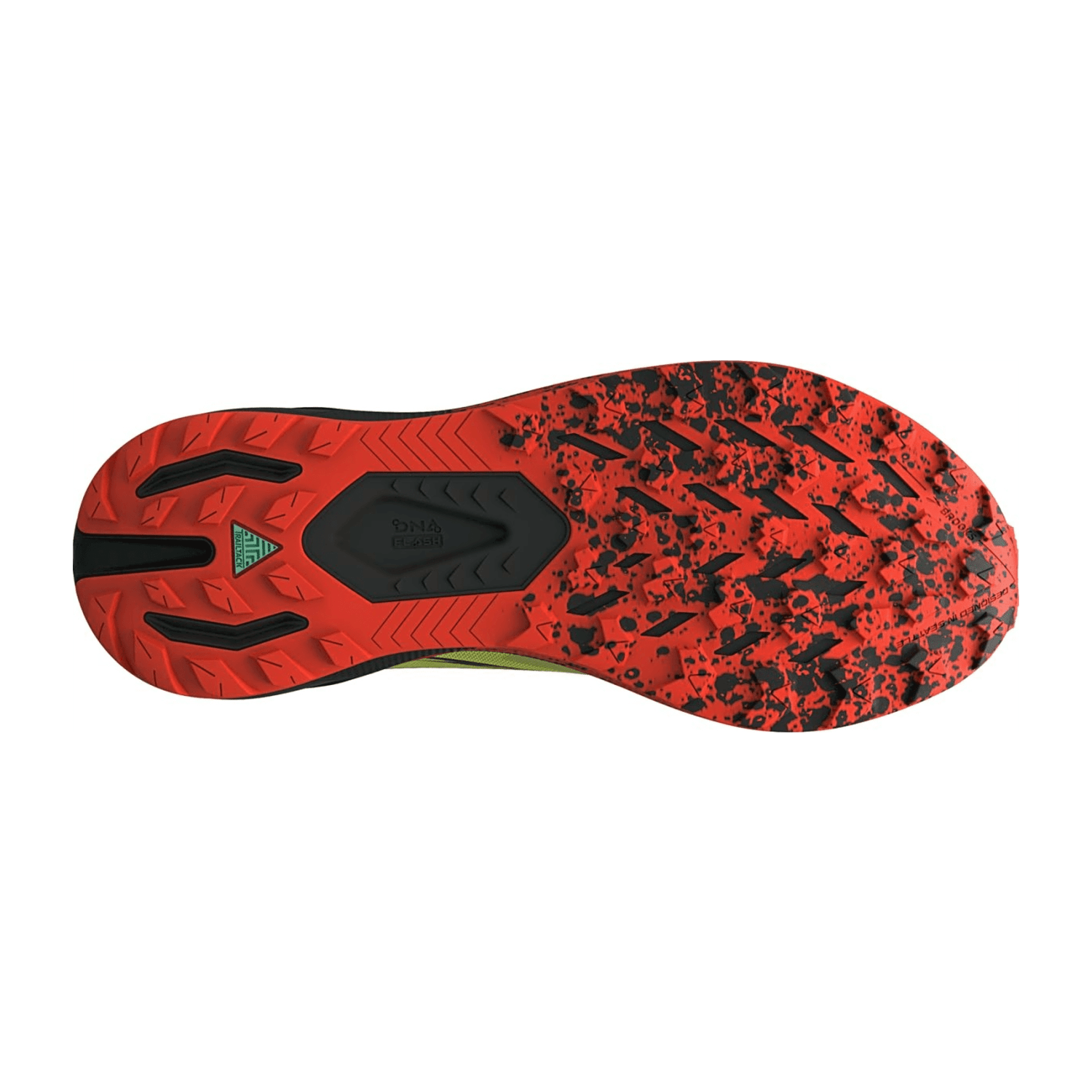 Brooks Catamount 3 Men's Trail Running Shoes, Green, Lace-Up, Pointed Toe, Cotton Textile Lining, Rubber Outsole