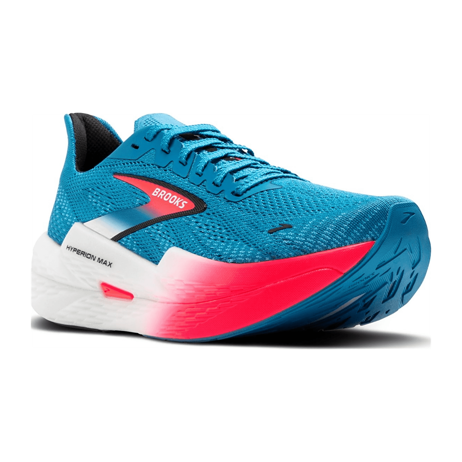 Brooks Hyperion Max 2 Women's Running Shoes - Crystal Seas / Diva Pink / Black - Lace-Up - Cotton Upper
