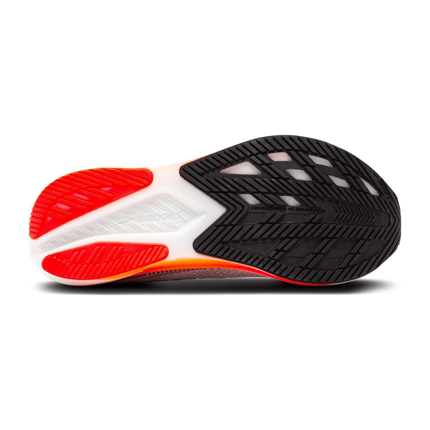 Brooks Men's Hyperion GTS 2 Running Shoes Illusion Coral Black Lace-Up with Rubber Sole