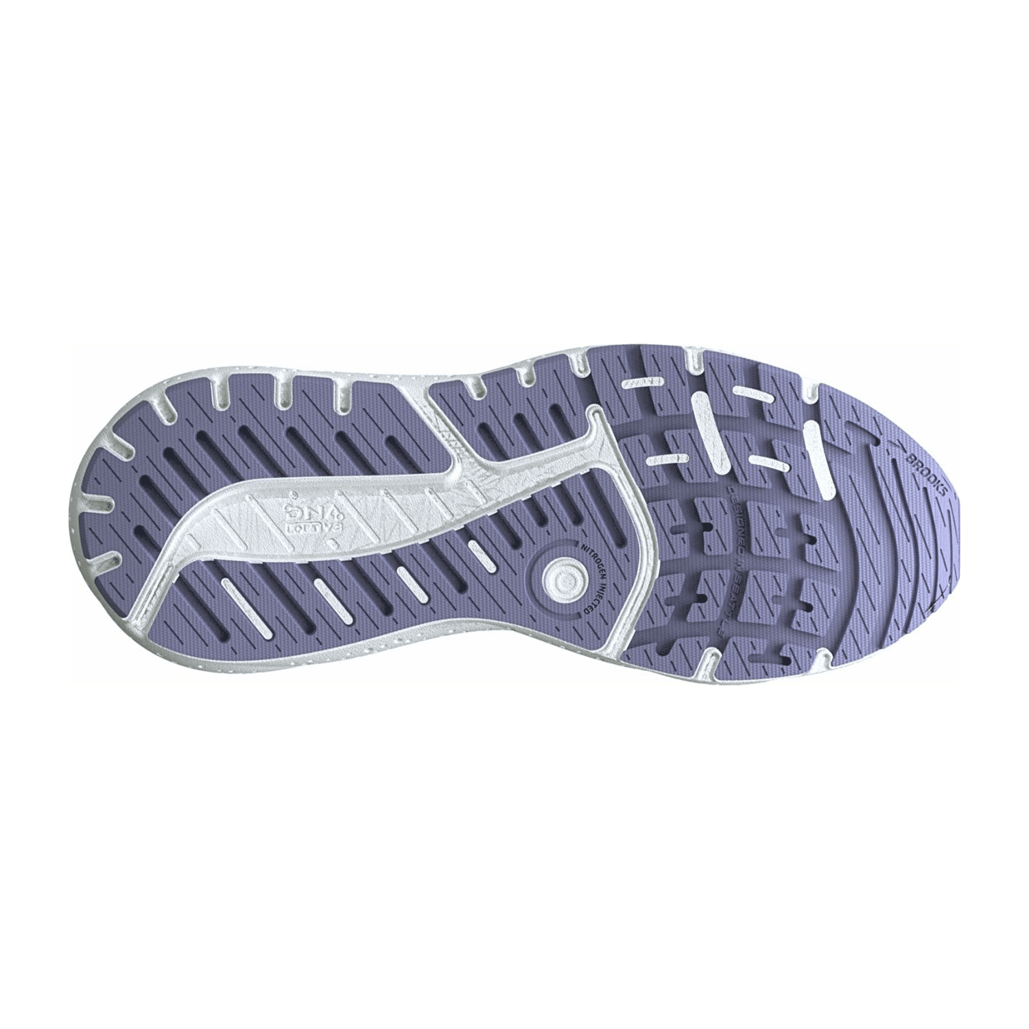 Brooks Ariel GTS 24 Women's Running Shoes - Mercury, Ebony, Sweet Lavender - Synthetic Textile Lining, Rubber Outsole